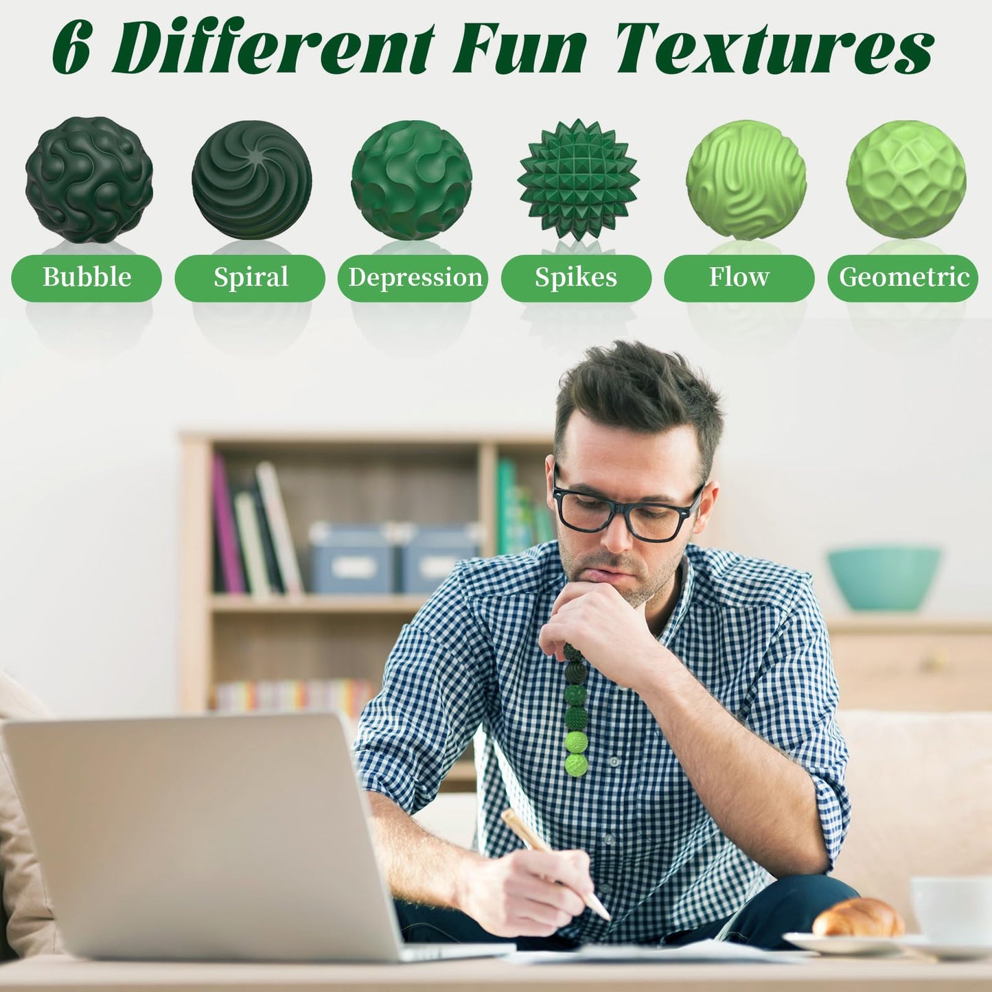 Party Tonight Silicone Magnetic Balls – 6-Piece Fidget Set for Focus