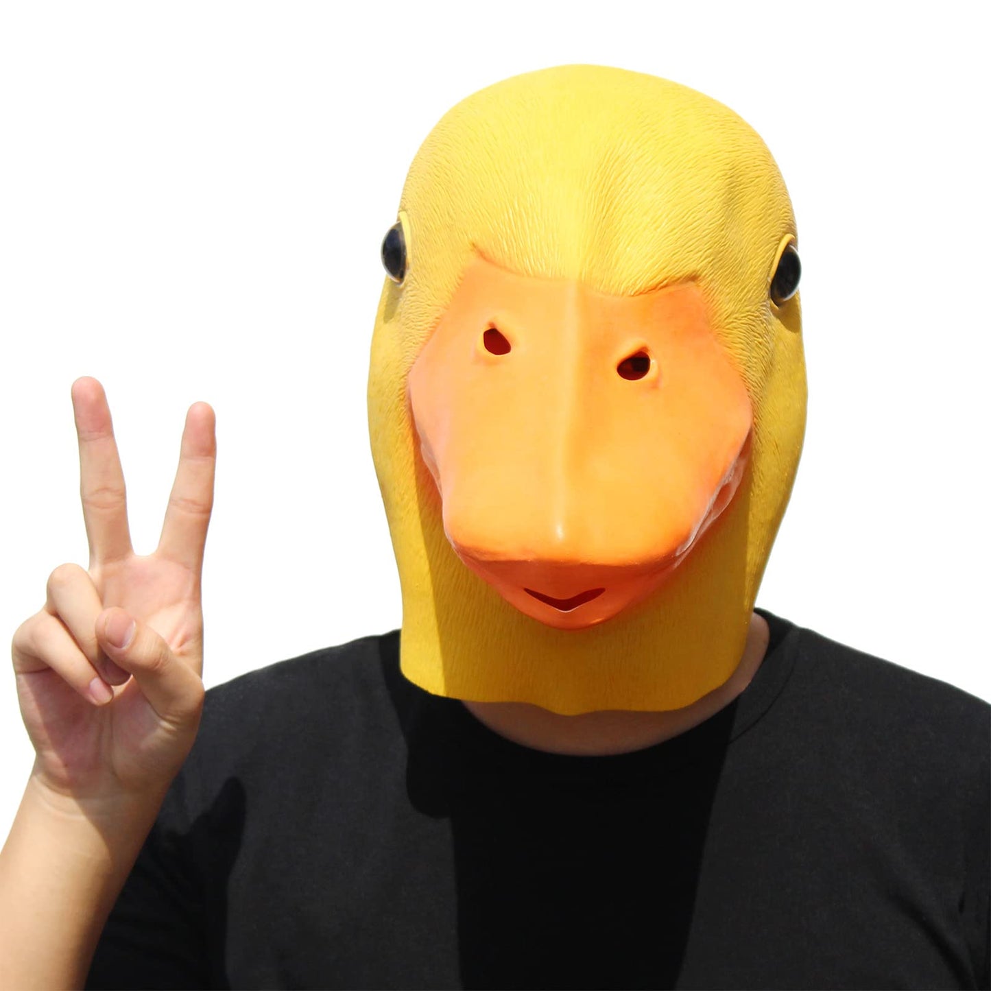 PartyHop Yellow Duck Mask | Latex Full Head Halloween Costume