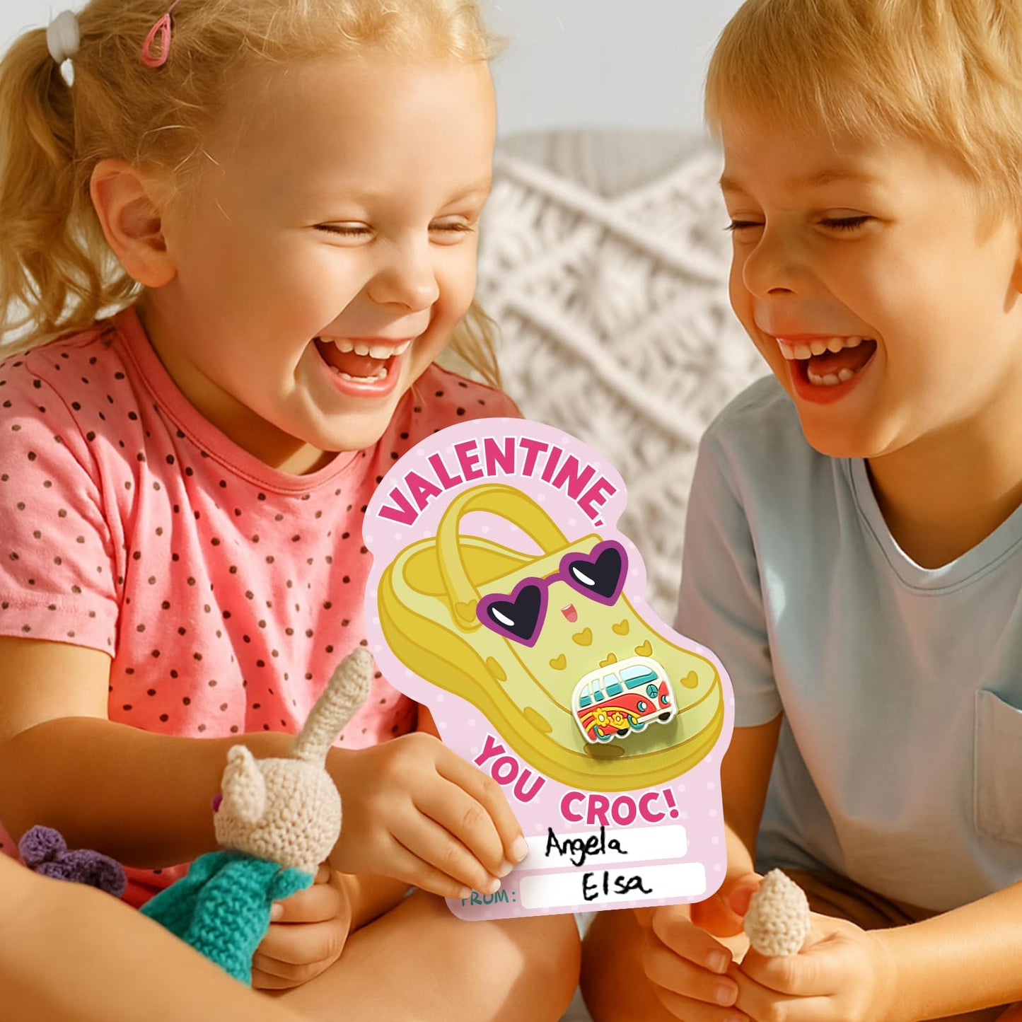 Partyloud 36-Pack Valentines Cards for Kids with Car Shoe Charms