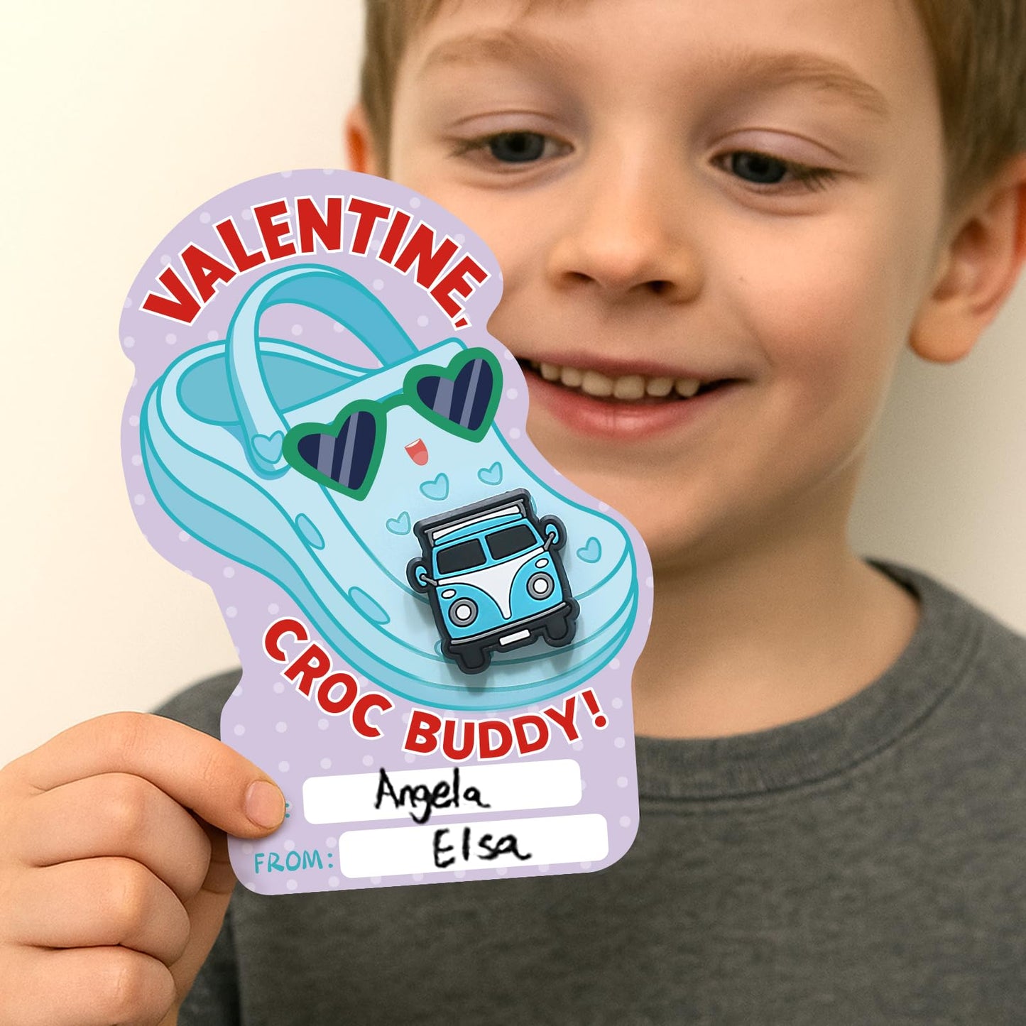 Partyloud 36-Pack Valentines Cards for Kids with Car Shoe Charms