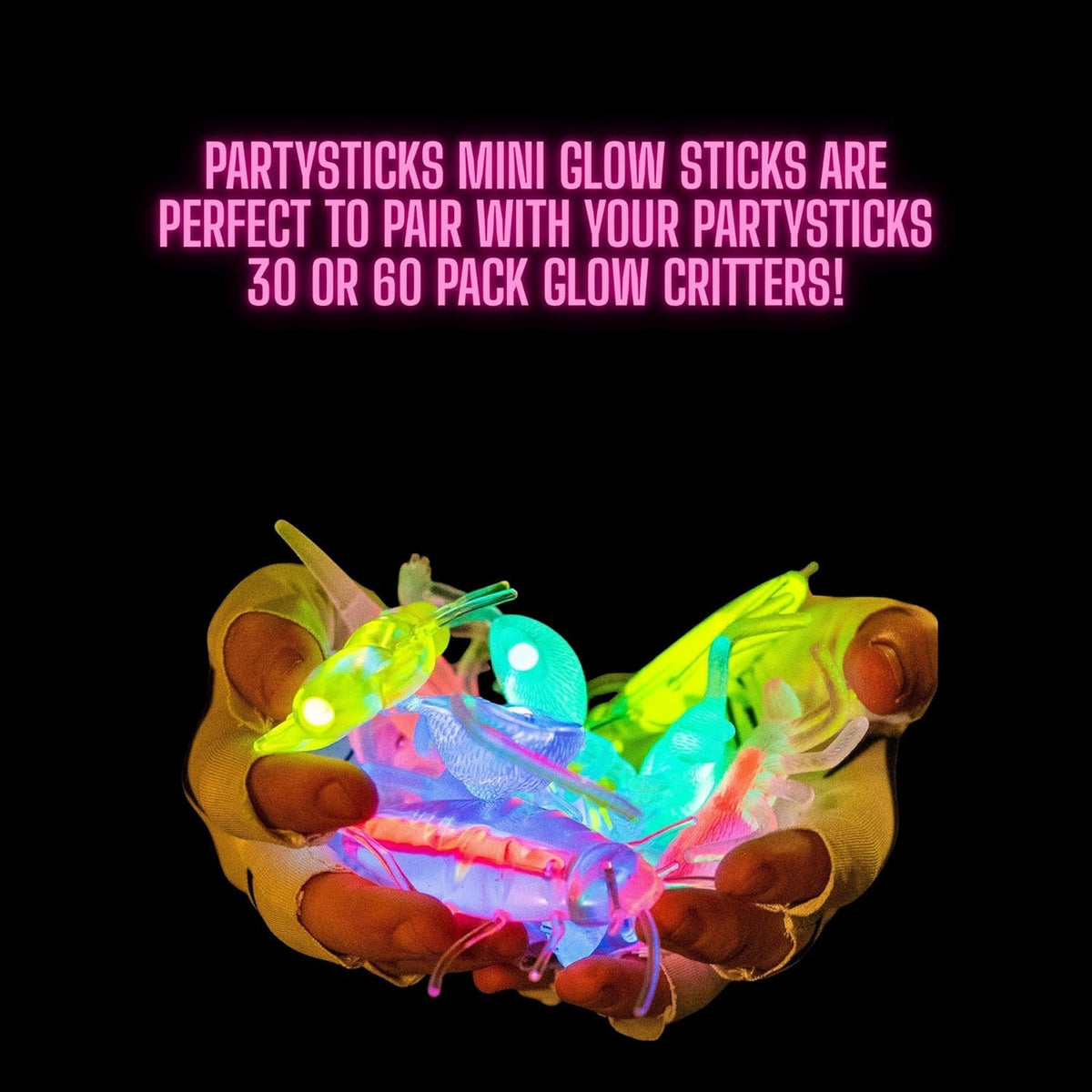 PartySticks Mini Glow Sticks 200 Pack – 2-Inch Glow in the Dark Party Favors (5 Colors)