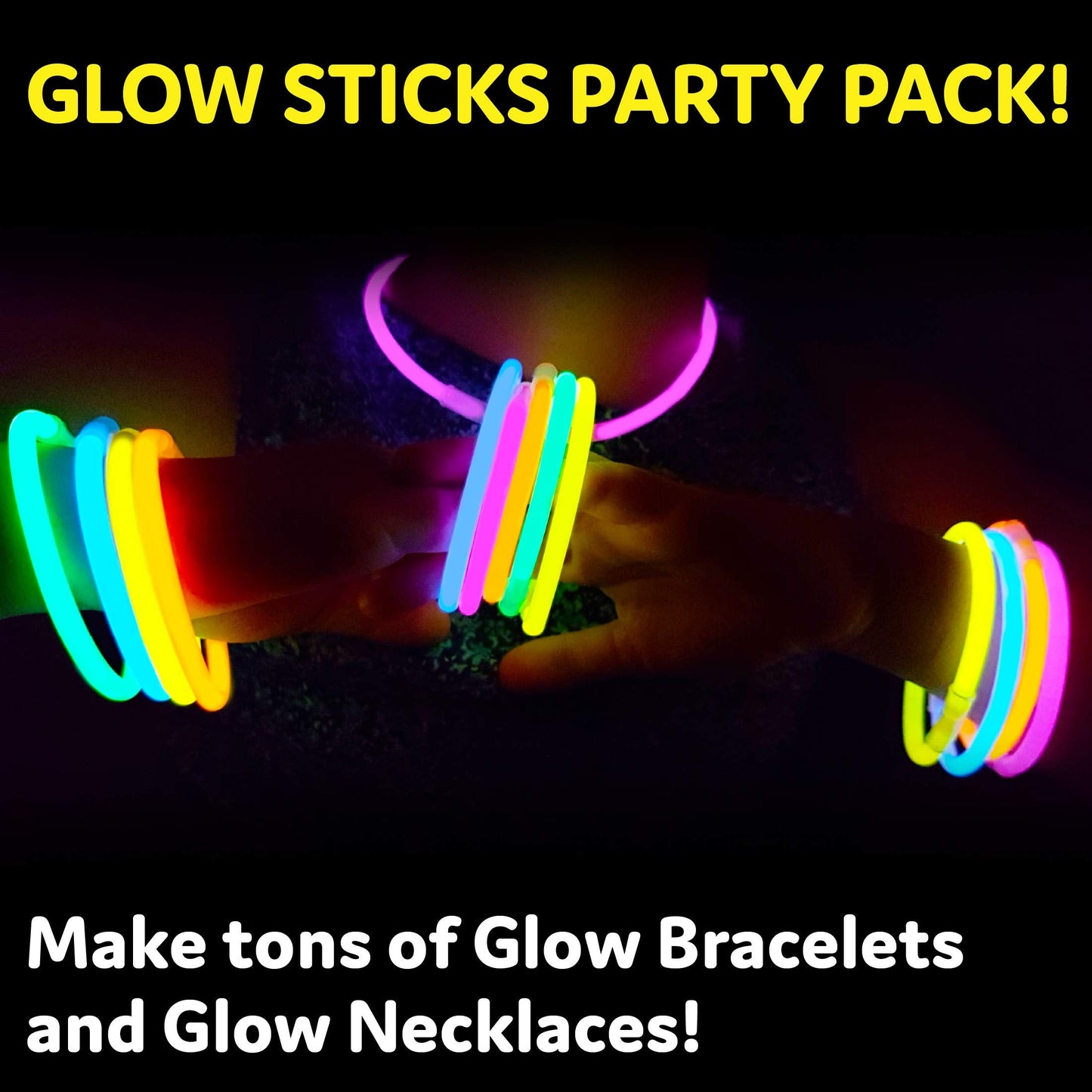 PartySticks Ultra Bright Glow Sticks – 400 Pack, 8-inch Glow Party Supplies