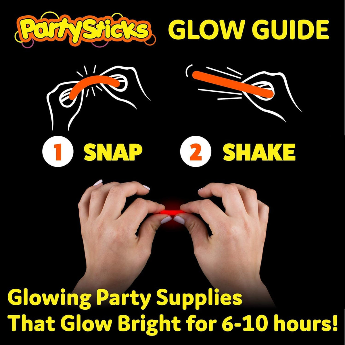 PartySticks Mini Glow Sticks 200 Pack – 2-Inch Glow in the Dark Party Favors (5 Colors)