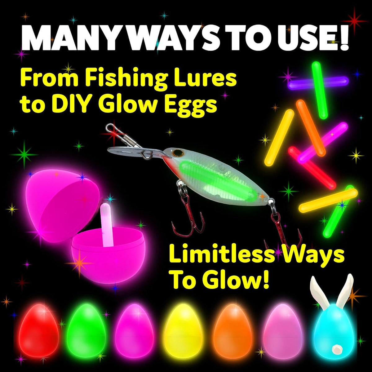 PartySticks Mini Glow Sticks 200 Pack – 2-Inch Glow in the Dark Party Favors (5 Colors)