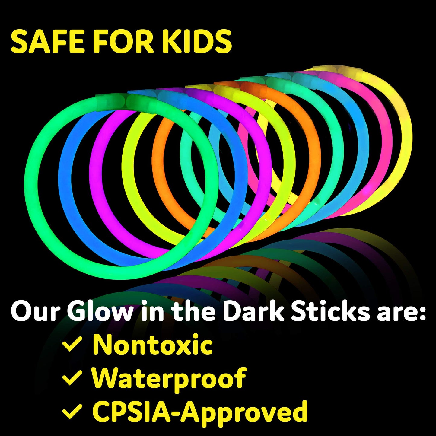 PartySticks Ultra Bright Glow Sticks – 400 Pack, 8-inch Glow Party Supplies
