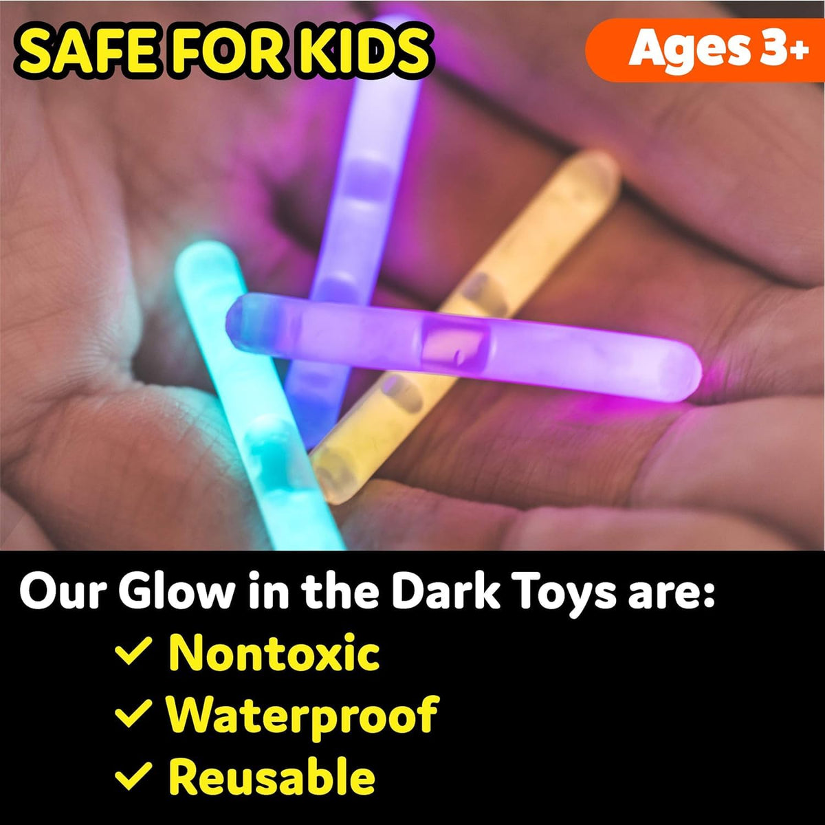 PartySticks Mini Glow Sticks 200 Pack – 2-Inch Glow in the Dark Party Favors (5 Colors)