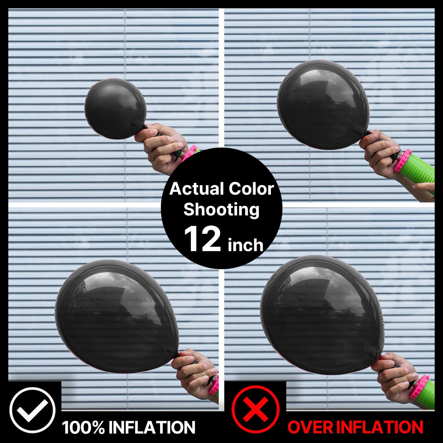 PartyWoo Black Balloons – 127 Pcs Matte Latex Balloon Set for Arch Garlands (36/18/12/10/5 In)