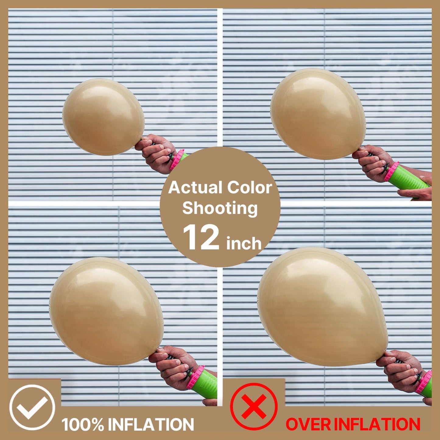 PartyWoo Cream Balloons 50 Pcs - 12in Beige Ivory Neutral Latex for Weddings & Celebrations
