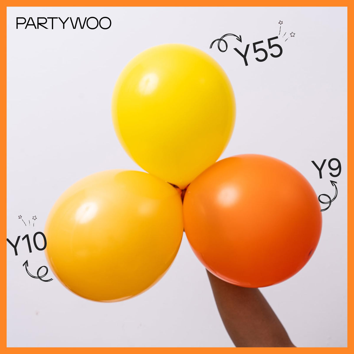 PartyWoo Orange Balloons 140pcs | Matte 18/12/10/5 Inch Balloon Arch Kit