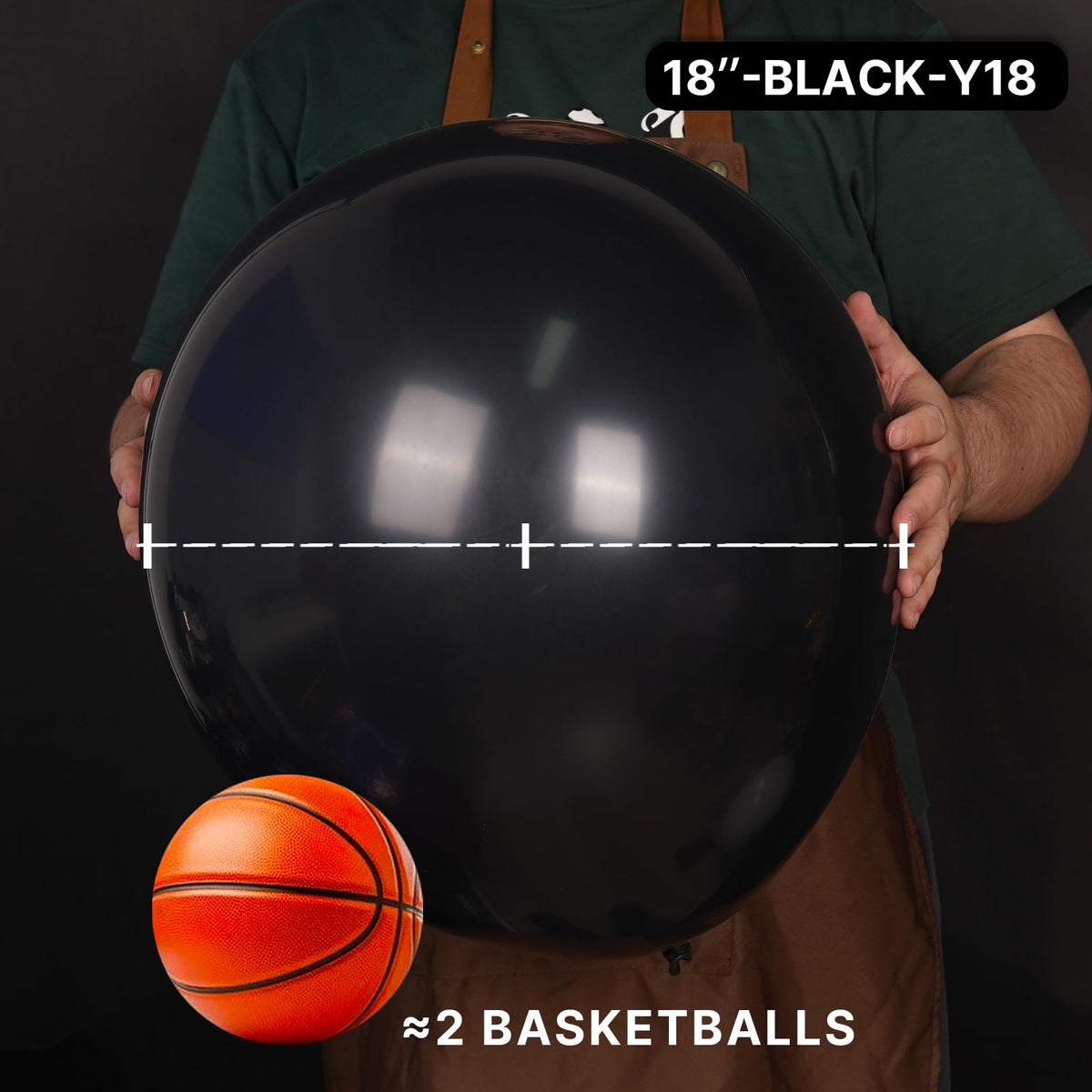 PartyWoo Black Balloons 18in Matte Latex – 20 Pack for Graduation, Birthday & Baby Shower