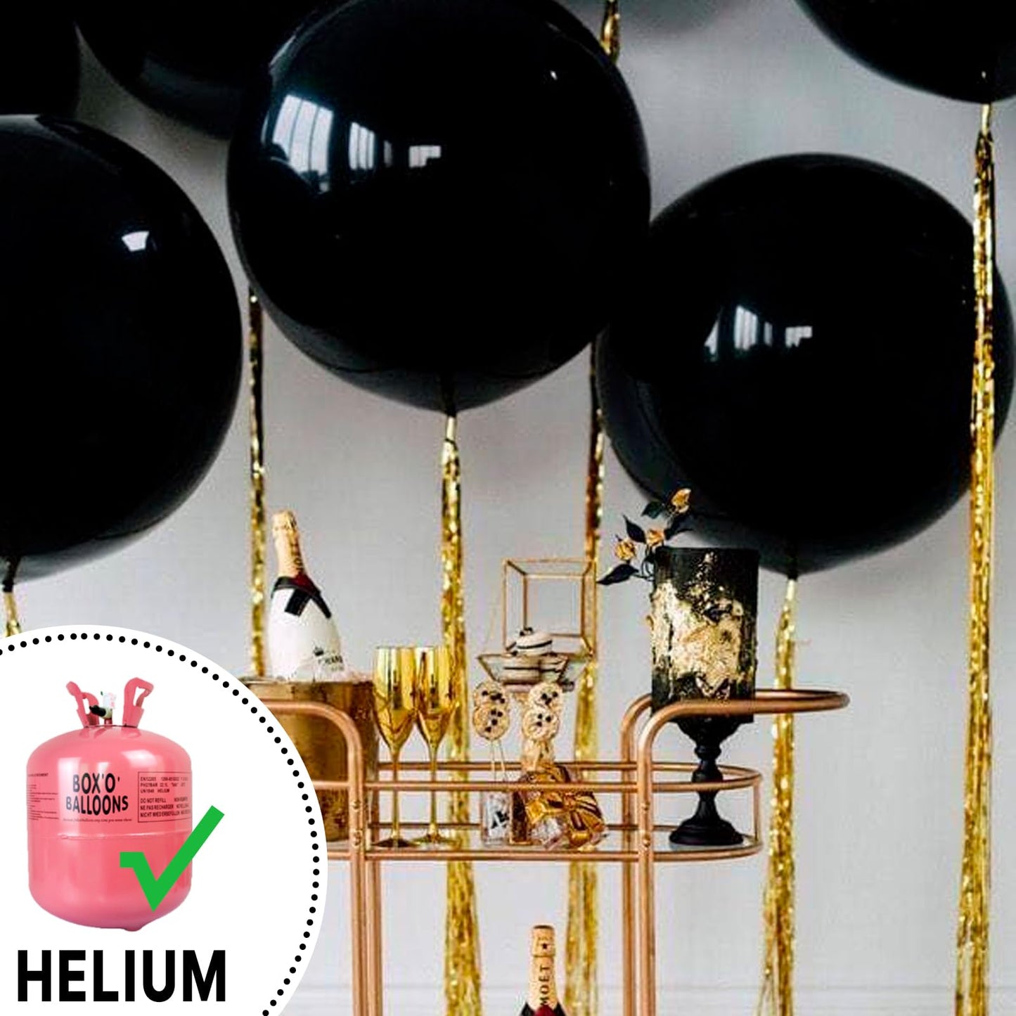 PartyWoo Black Balloons 18in Matte Latex – 20 Pack for Graduation, Birthday & Baby Shower