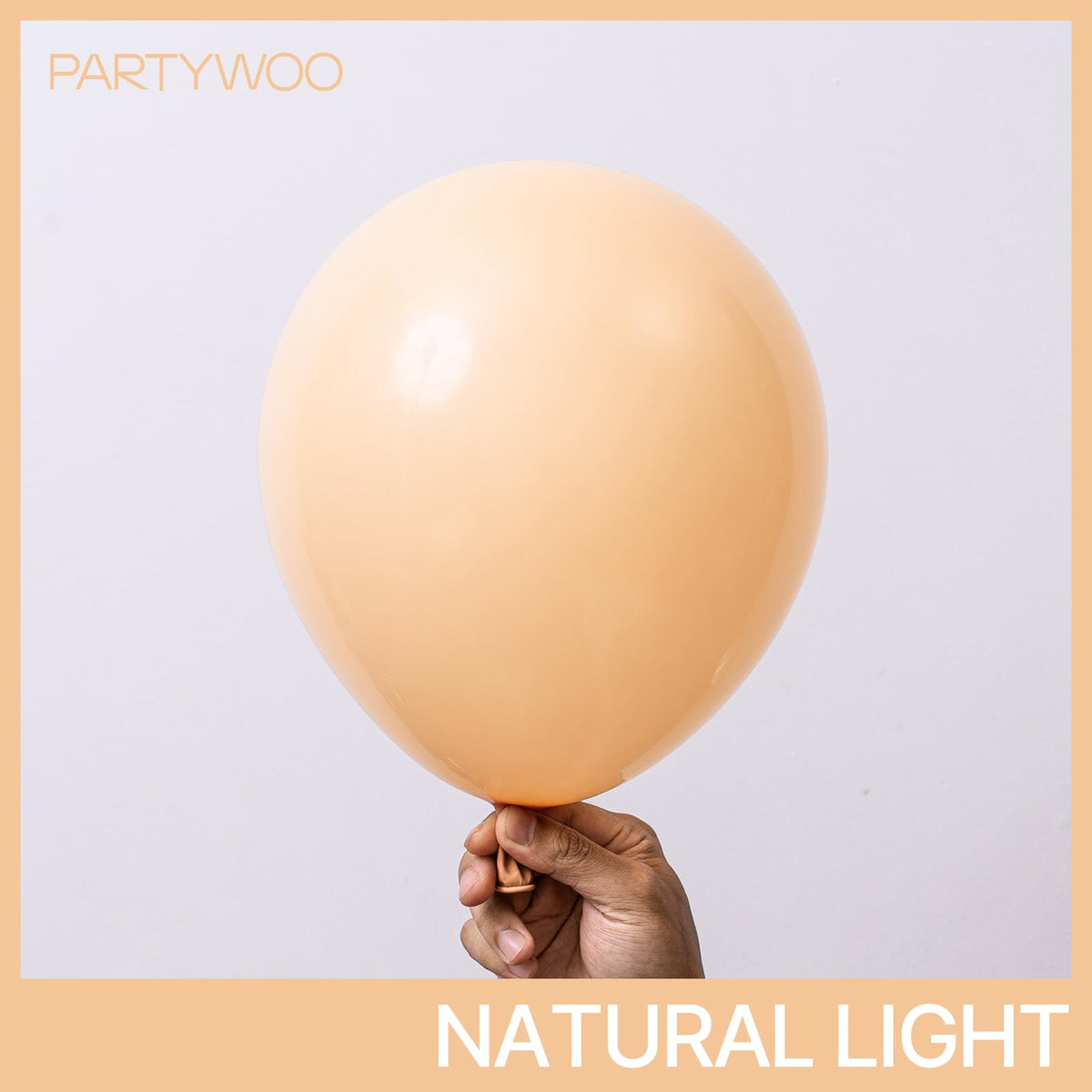 PartyWoo Nude Balloons 50 Pcs – 12 Inch Apricot Beige Latex for Neutral Wedding Baby Shower and Party Decor
