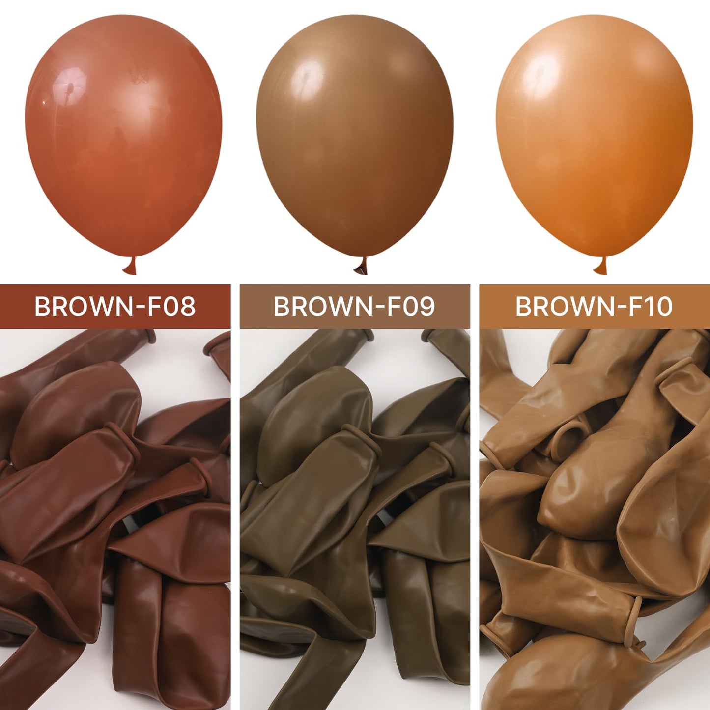 PartyWoo Brown Balloons 85 pcs — Boho Neutral Balloon Arch Kit for Weddings & Parties