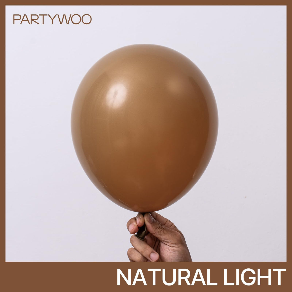 PartyWoo Brown Balloons – 50-Pack, 12-Inch Latex Neutral Balloons for Baby Shower, Birthday & Woodland Theme