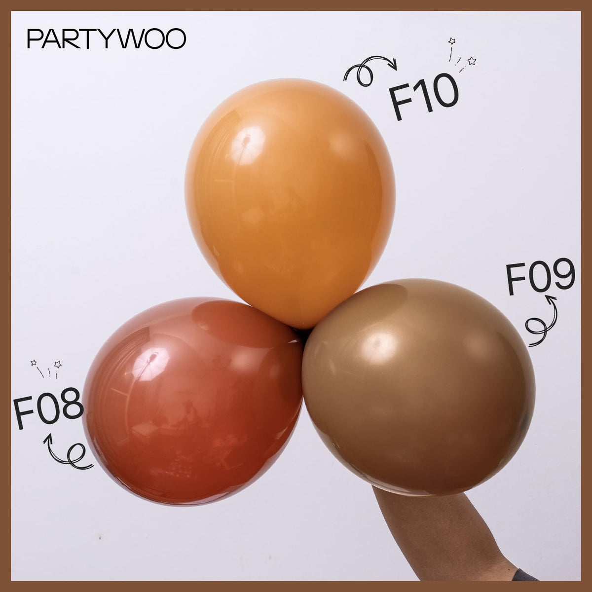 PartyWoo Brown Balloons – 50-Pack, 12-Inch Latex Neutral Balloons for Baby Shower, Birthday & Woodland Theme