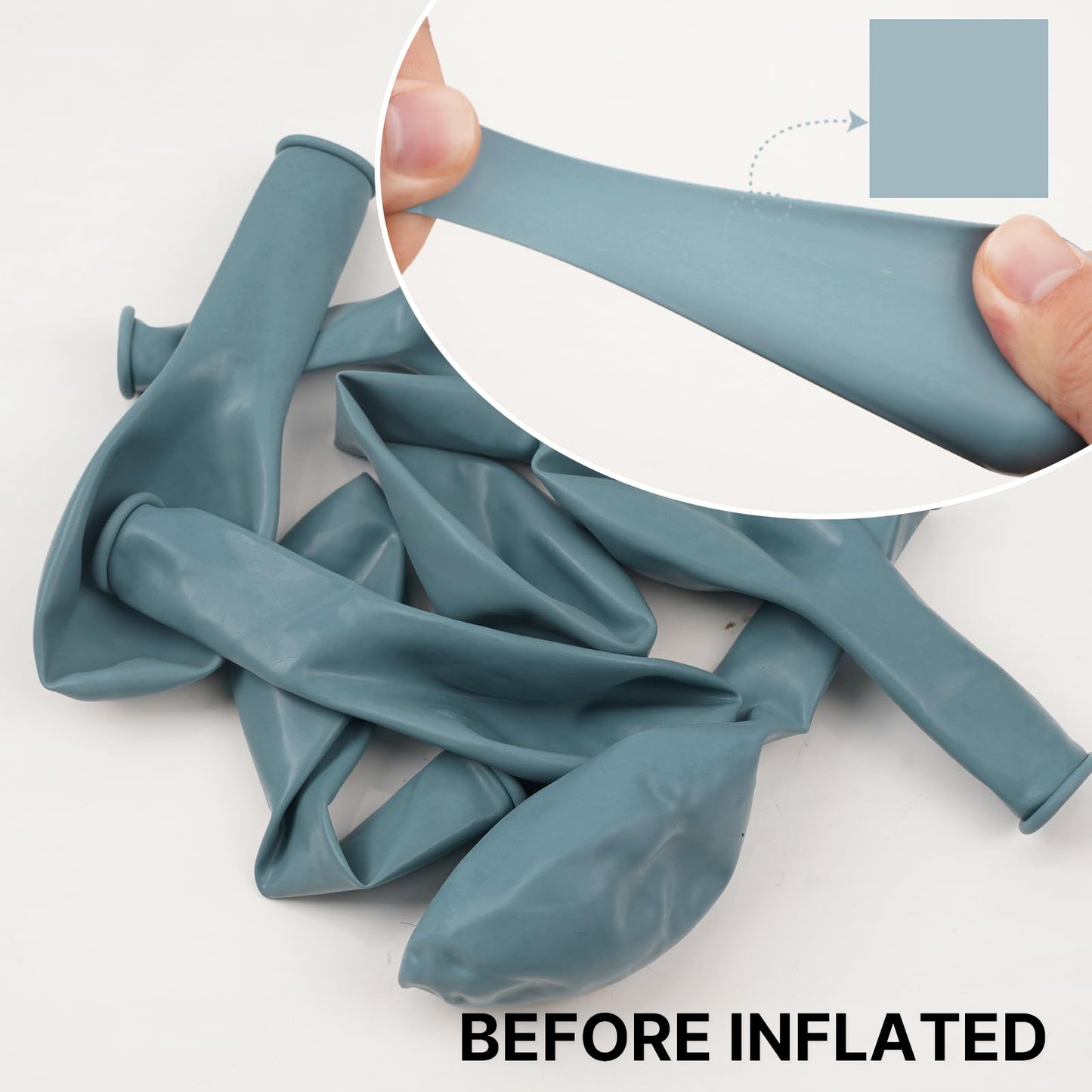 PartyWoo Dusty Blue Balloons 85pcs – Boho Arch Kit for Parties