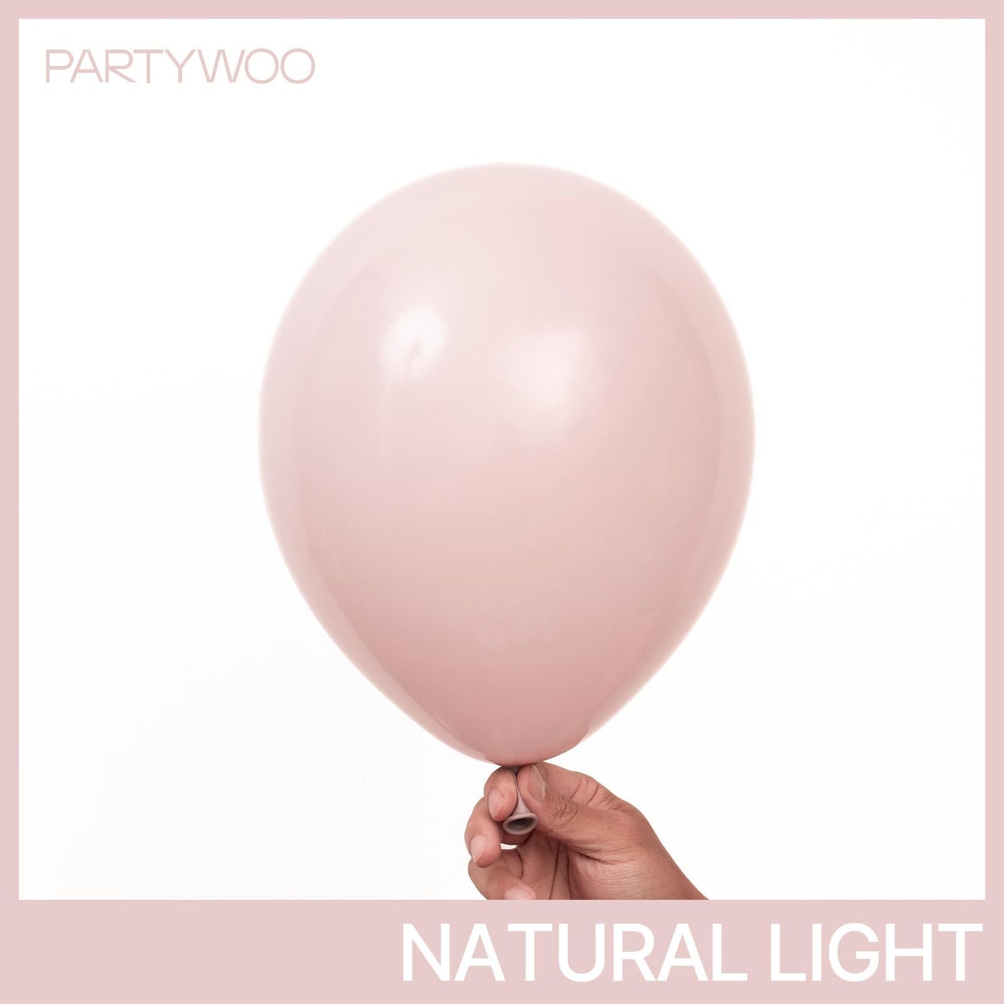 PartyWoo Dusty Pink Balloons 50pcs 12in – Boho Blush Latex Party Decor