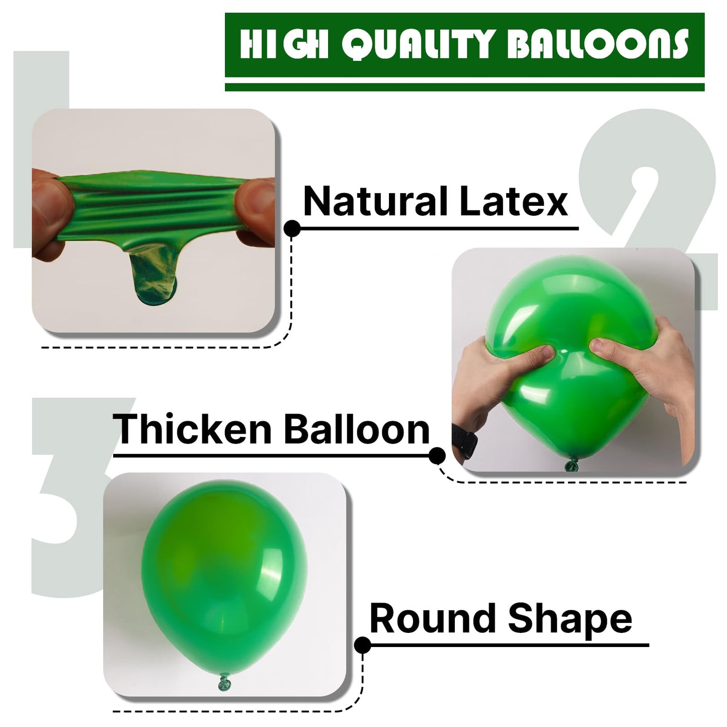 PartyWoo Green Balloons – 127 Pcs in 5 Sizes Balloon Arch Kit for Parties