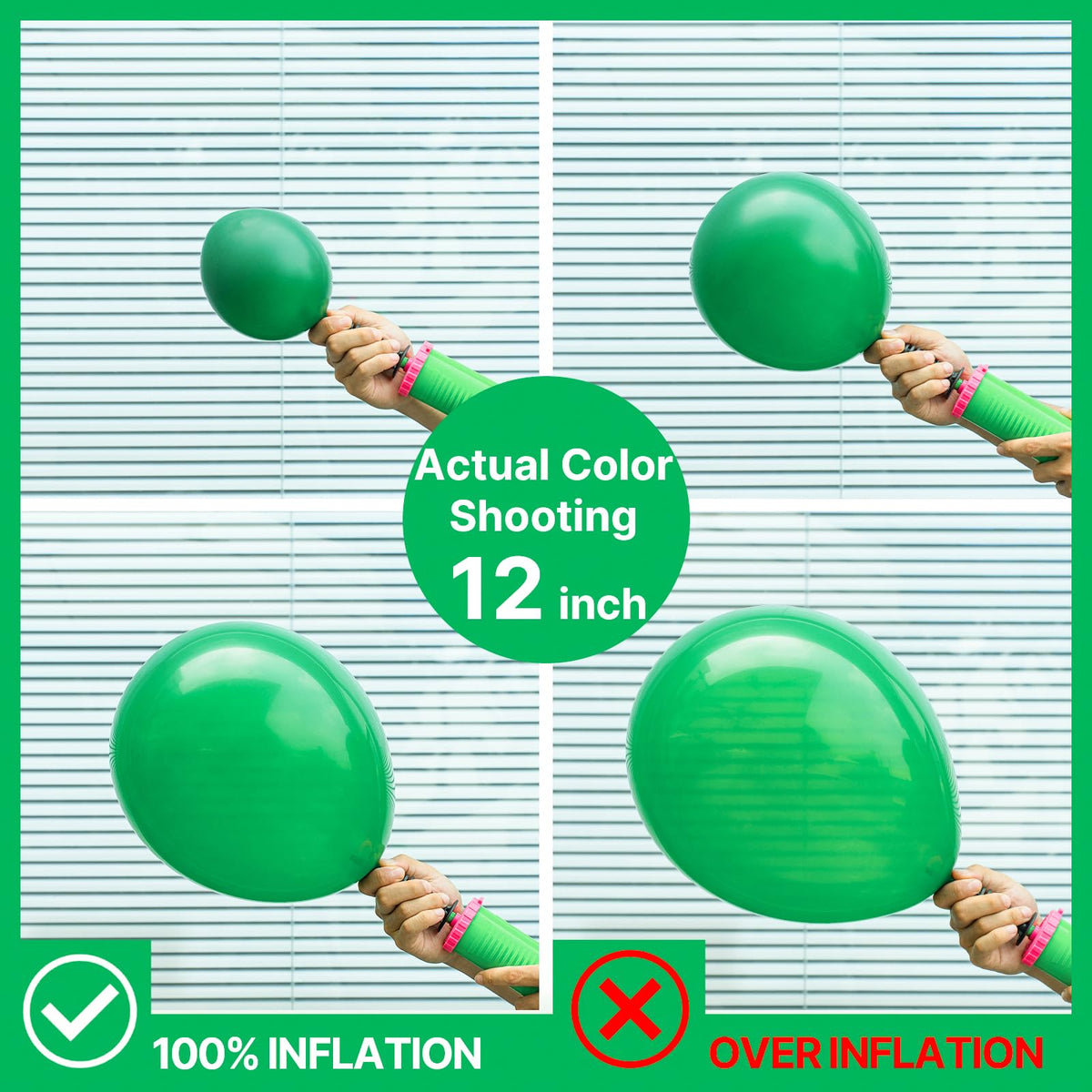 PartyWoo Green Balloons – 127 Pcs in 5 Sizes Balloon Arch Kit for Parties