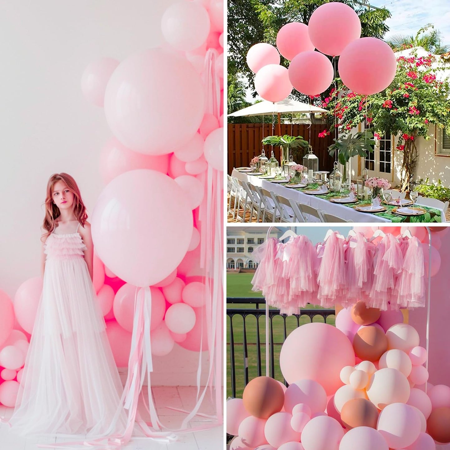 PartyWoo Baby Pink 18in Latex Balloons – 20pc Pack for Baby Showers, Gender Reveals & More