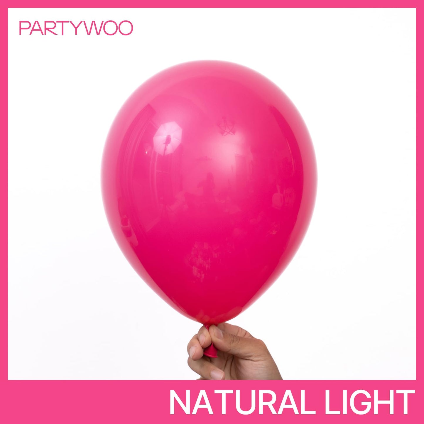 PartyWoo Hot Pink Balloons 127pcs – Multi-Size Latex Balloon Kit for Arches, Garlands & Celebrations
