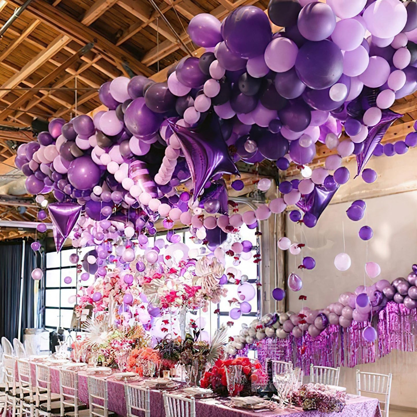 PartyWoo Lavender Balloons Kit – 127pc Pastel Purple Set for Baby Showers & Parties
