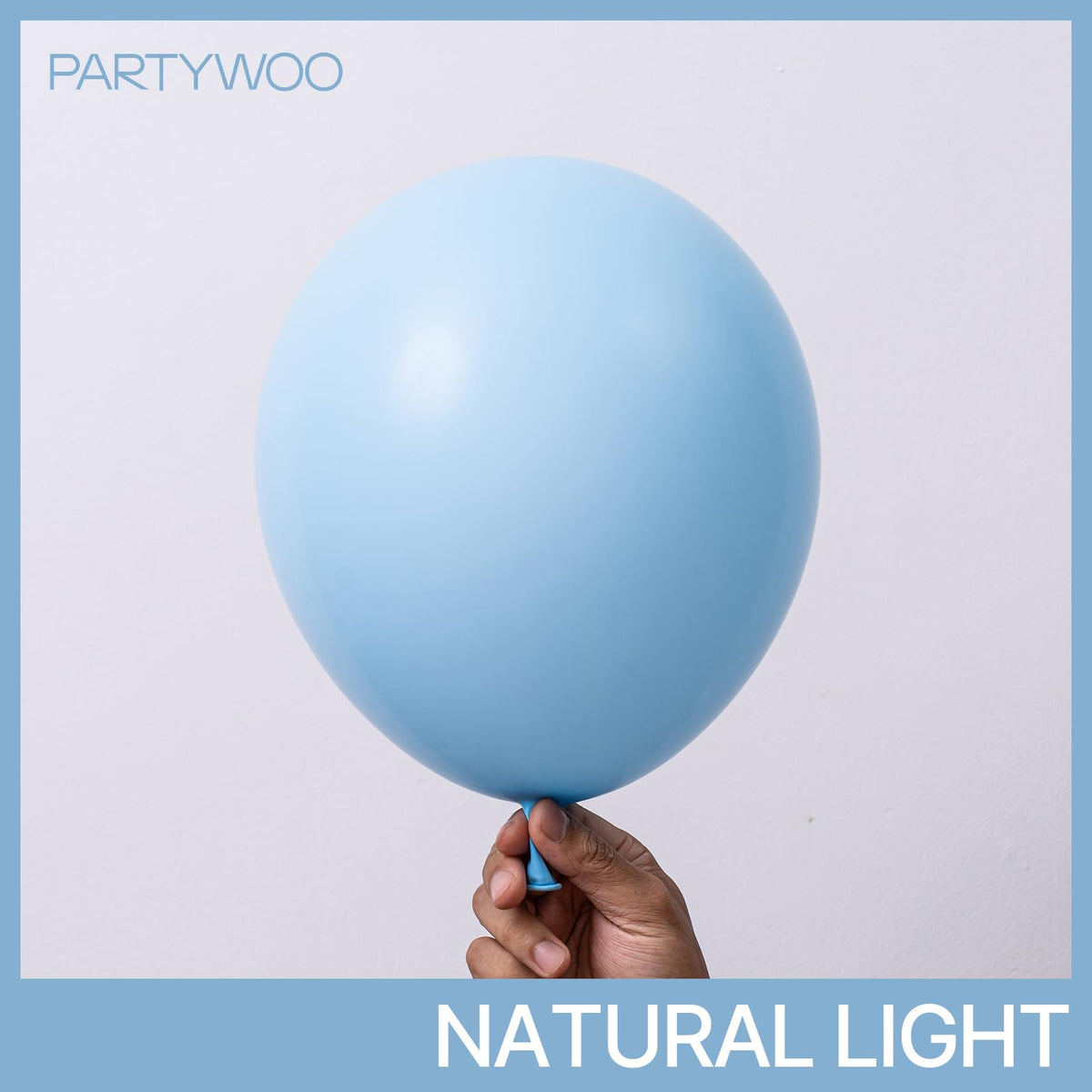 PartyWoo Light Blue Balloons Kit – 140 Pcs Pastel Sky Blue Balloons for Graduation, Baby Shower & Party Decor
