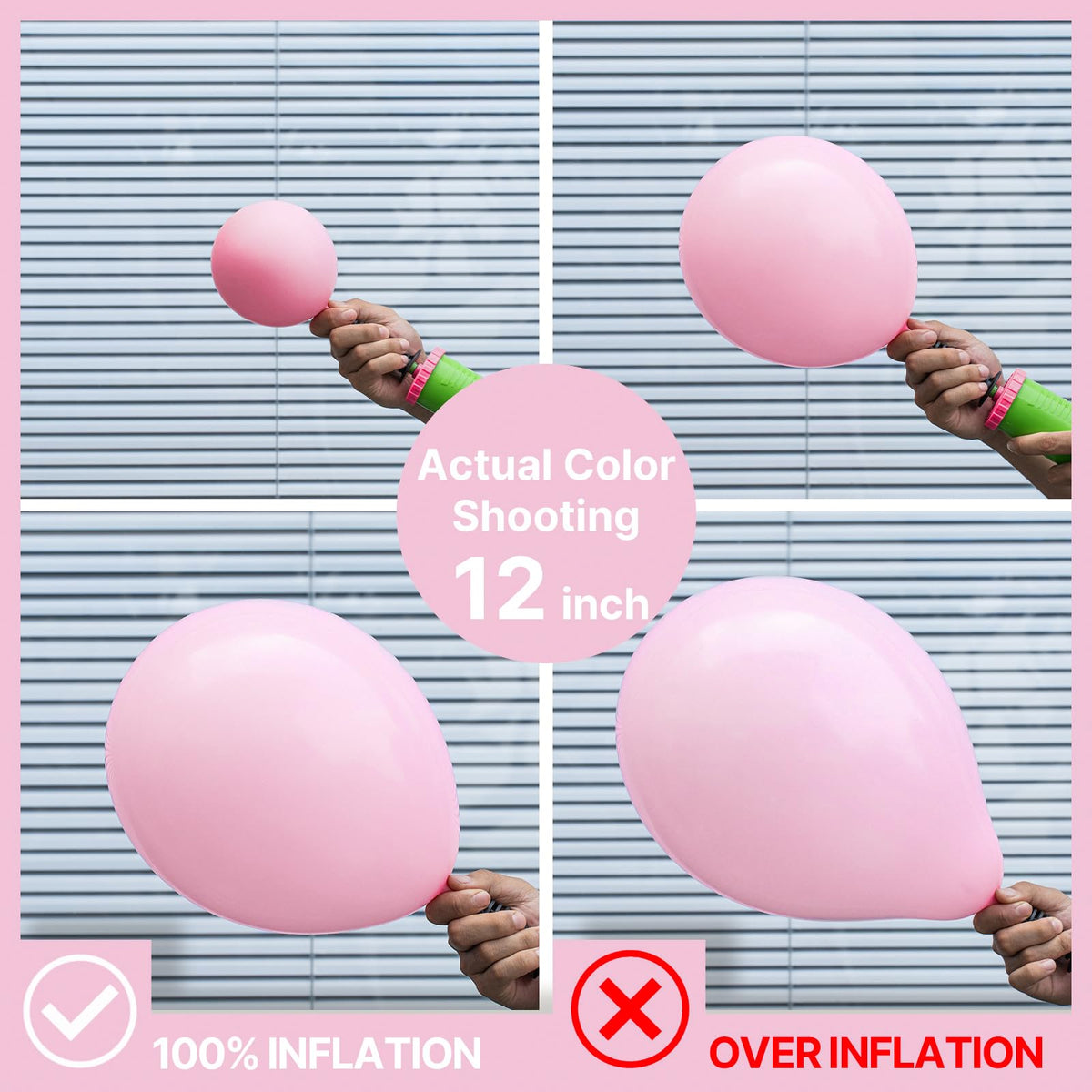 PartyWoo Light Pink Balloons 100 Pcs – Pastel Balloons for Baby Showers, Birthdays, and More