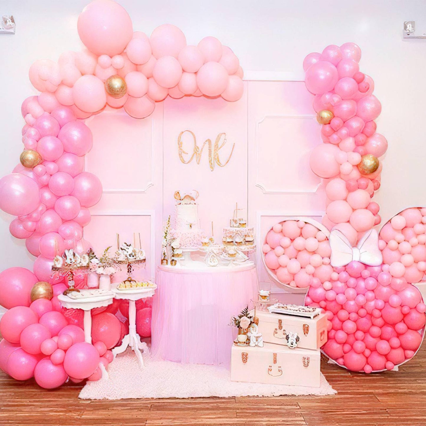 PartyWoo Light Pink Balloons 100 Pcs – Pastel Balloons for Baby Showers, Birthdays, and More