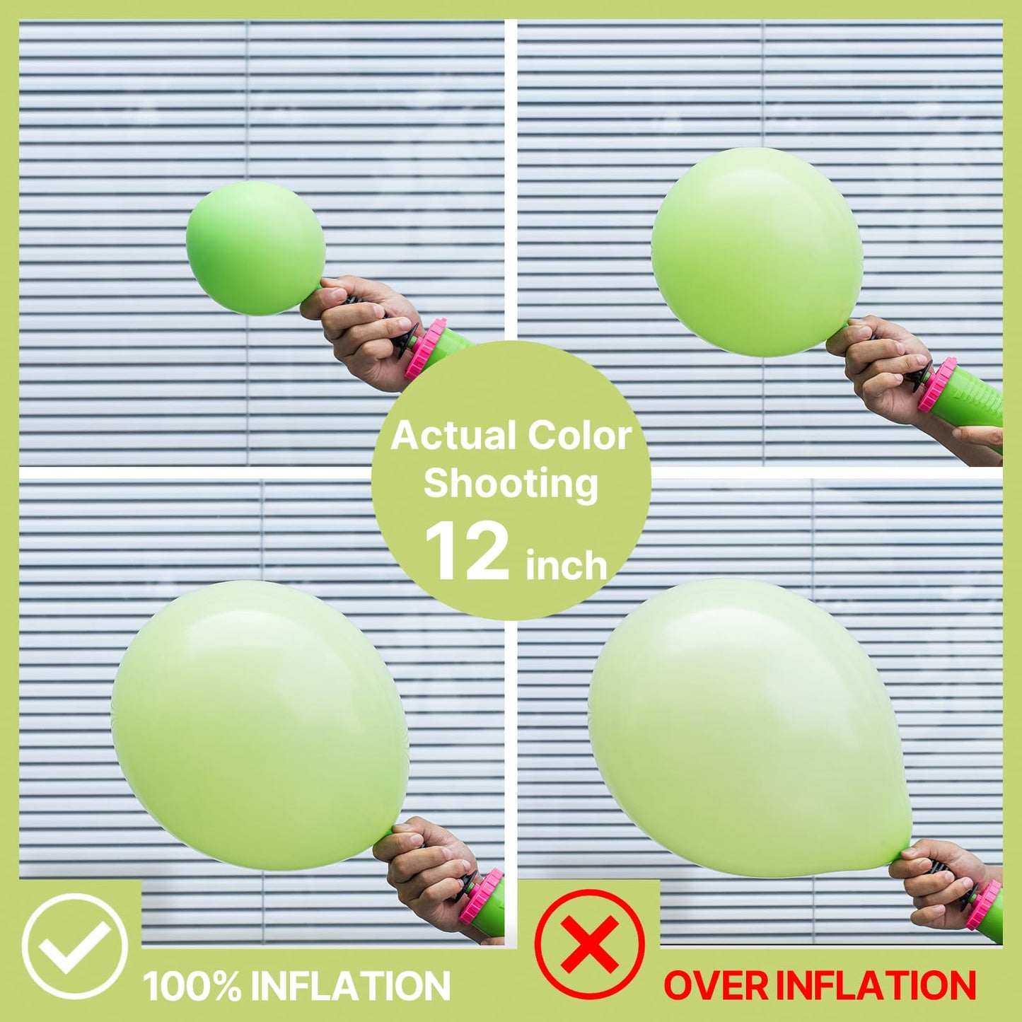 PartyWoo Lime Green Balloons Kit – 120pcs Latex Arch Garland for Weddings & Parties