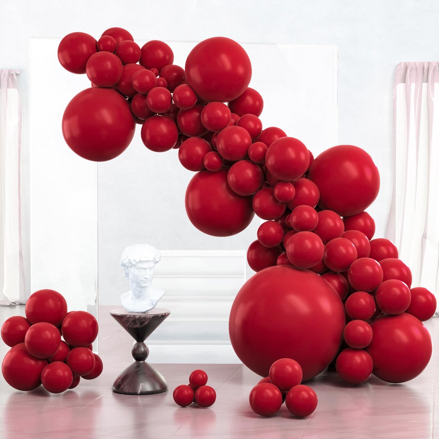 PartyWoo Maroon Balloons 127 Pcs – Arch Kit for Weddings & Parties