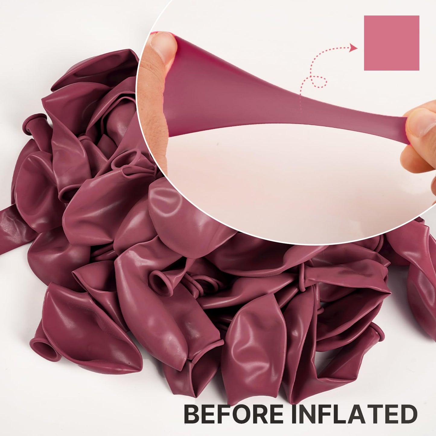 PartyWoo Mauve Balloons 140pcs | Dusty Pink Boho Neutral Balloon Arch Kit for Baby Shower & Wedding