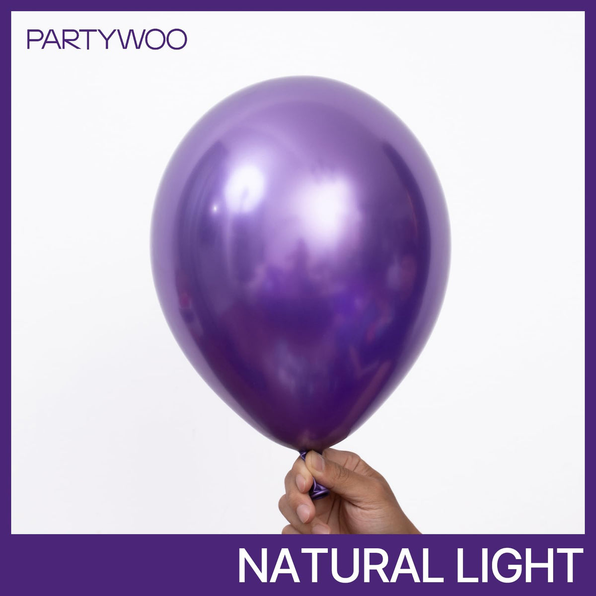 PartyWoo Metallic Purple Balloons 140pcs – 18/12/10/5in Latex Set for Arches