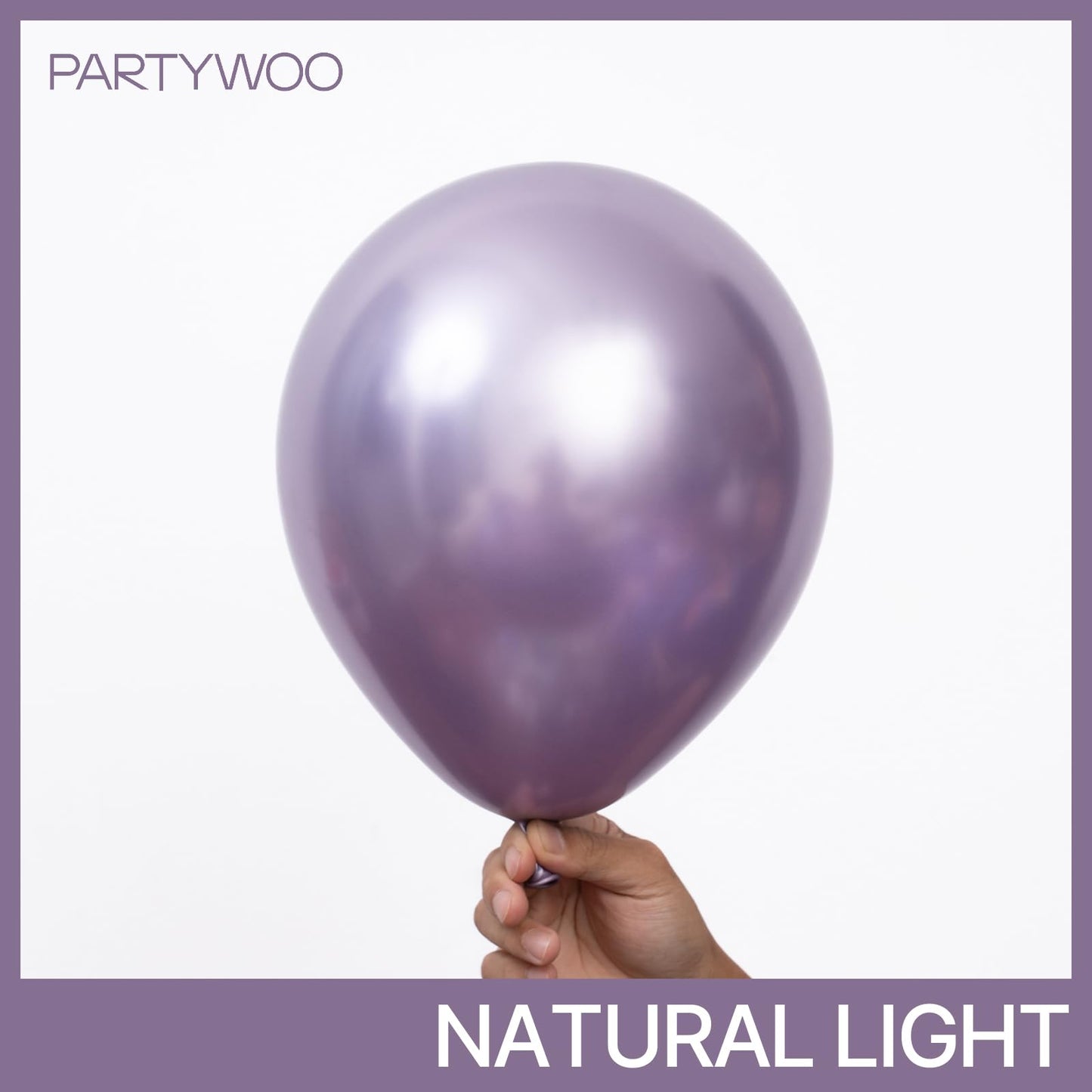PartyWoo Metallic Purple Balloons – 50pcs, 12in Chrome Purple for Graduation, Weddings & Parties