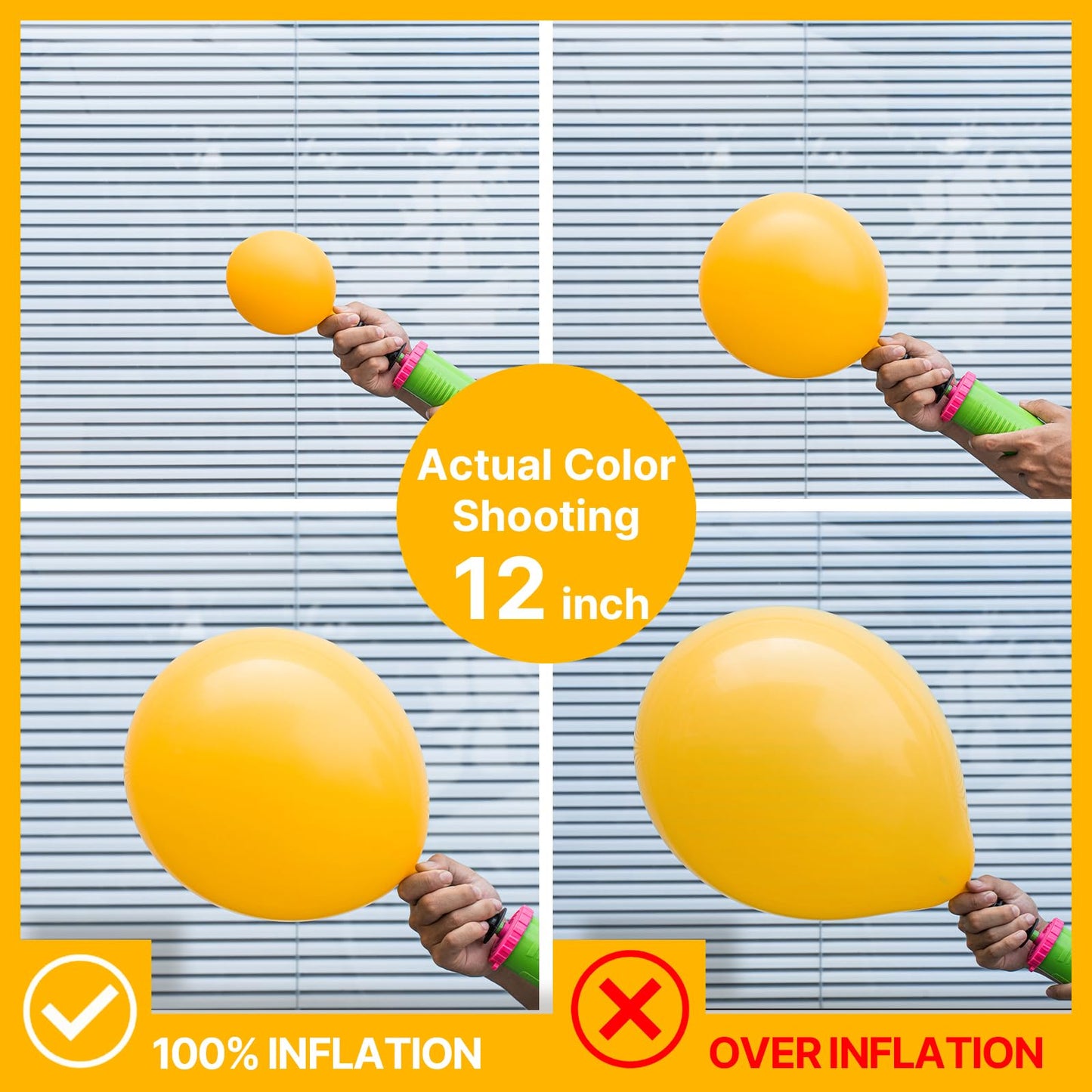 PartyWoo Mustard Yellow Balloons 100pcs | Assorted Sizes 36, 18, 12, 10 & 5 Inch