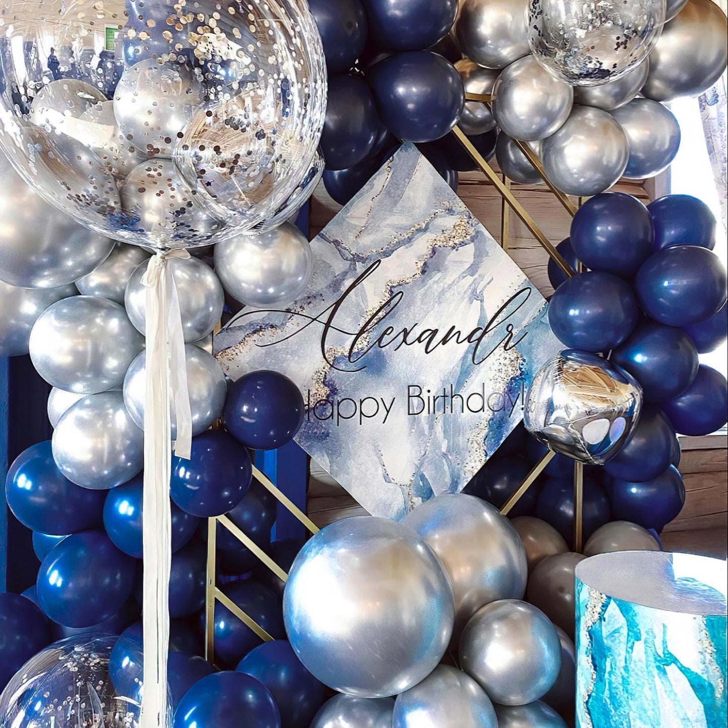 PartyWoo Navy Blue Balloons Kit – 127 Pcs (36, 18, 12, 10, 5in) for Graduation, Weddings & Parties