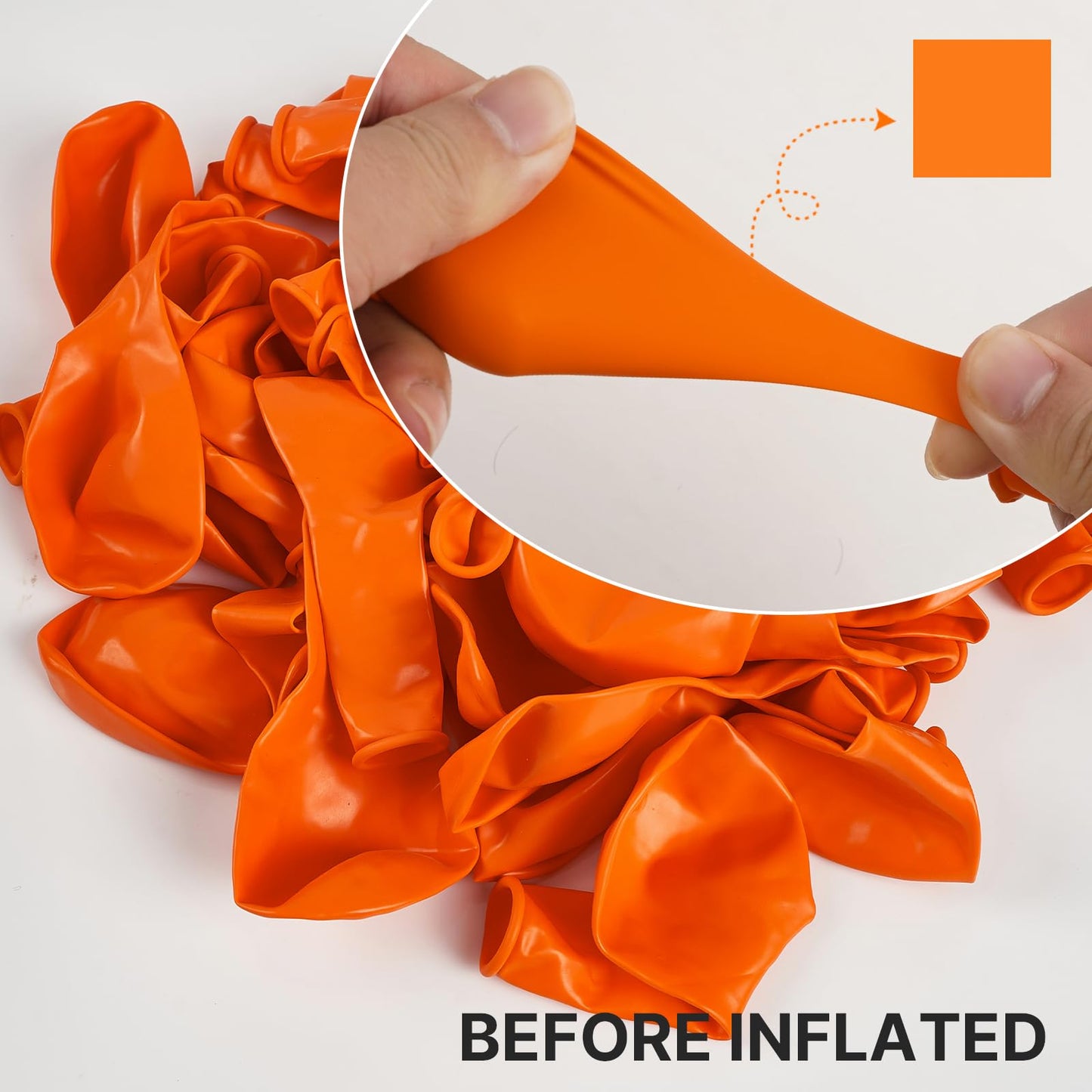 PartyWoo Orange Balloons 140pcs | Matte 18/12/10/5 Inch Balloon Arch Kit