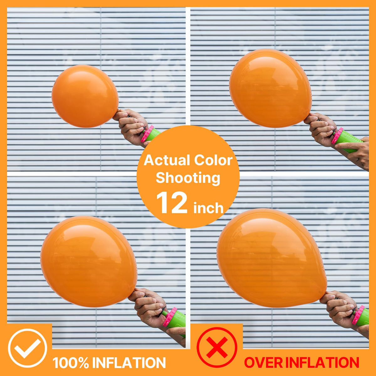 PartyWoo Orange Balloons 140pcs | Matte 18/12/10/5 Inch Balloon Arch Kit