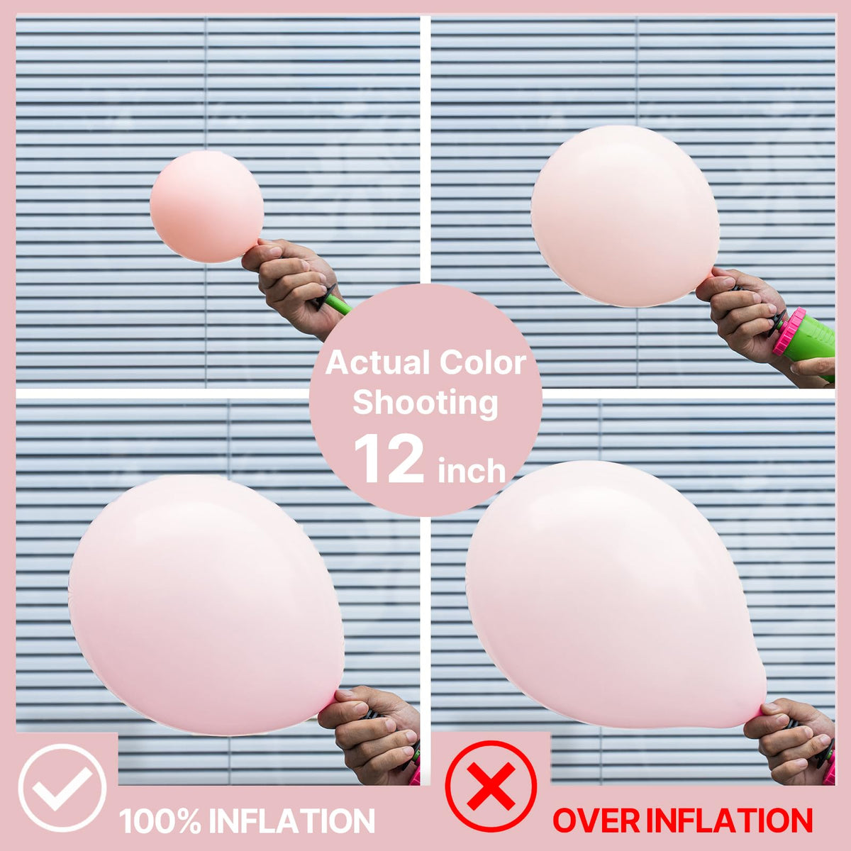 PartyWoo Pale Pink Balloons 140pcs Arch Kit – 18, 12, 10 & 5 in Light Pastel Pink