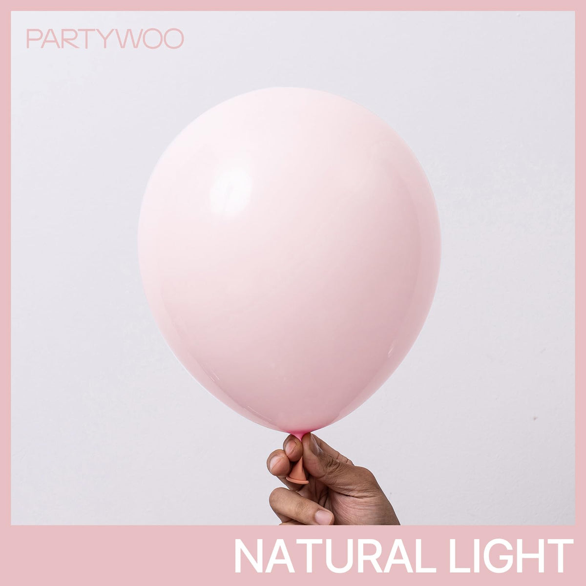 PartyWoo Pale Pink Balloons 140pcs Arch Kit – 18, 12, 10 & 5 in Light Pastel Pink