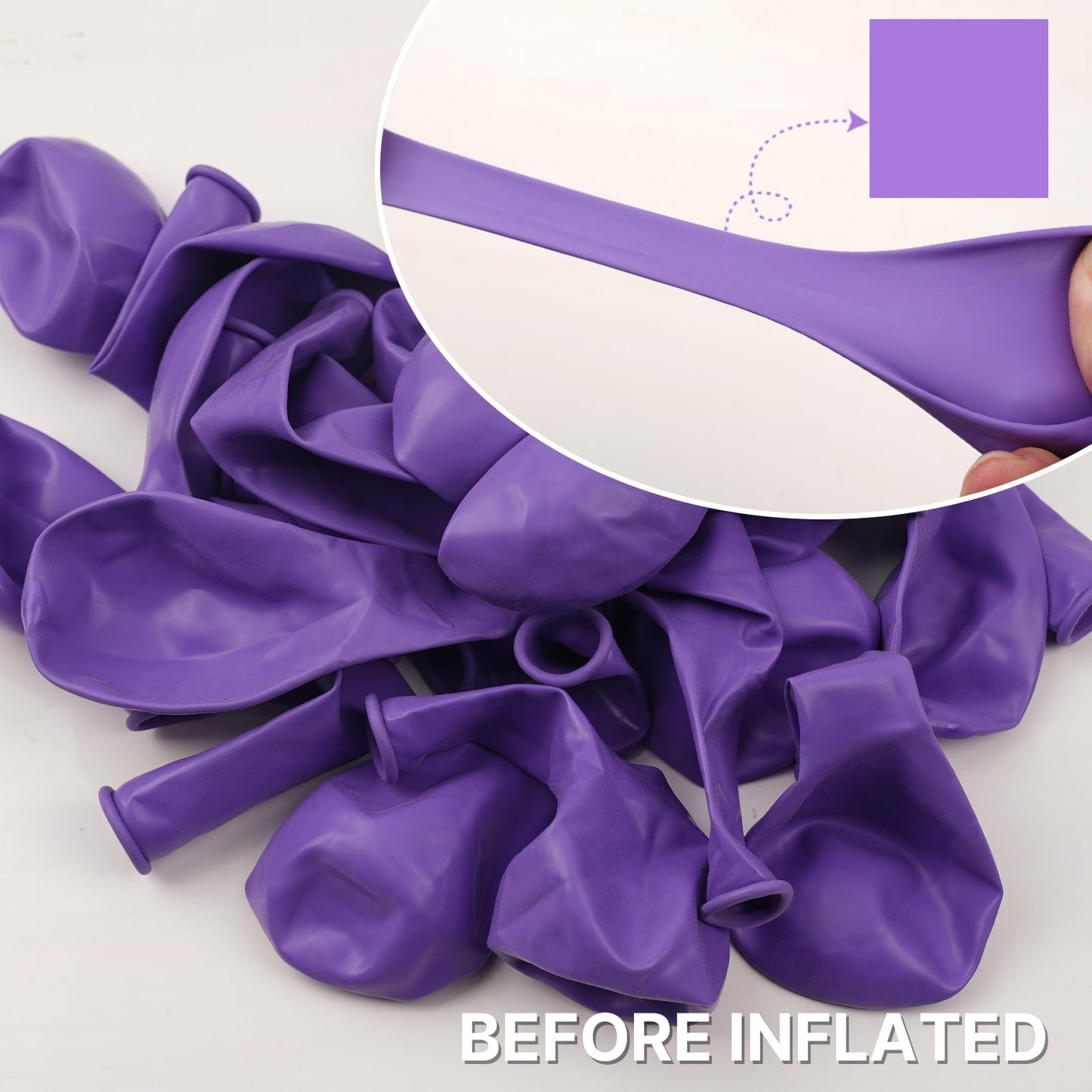 PartyWoo Purple Balloons 140 pcs — Arch Kit (18/12/10/5in) for Parties