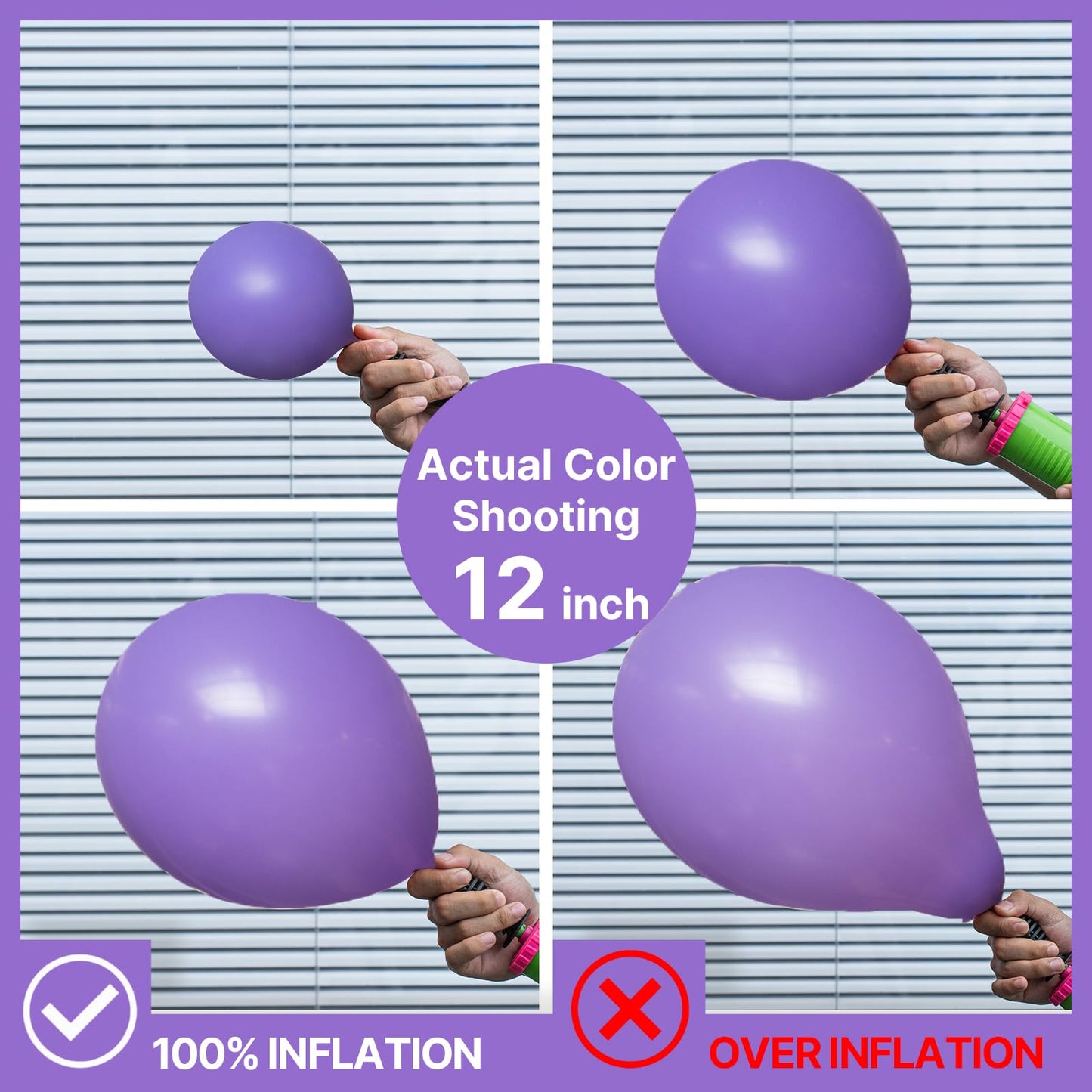 PartyWoo Purple Balloons 140 pcs — Arch Kit (18/12/10/5in) for Parties