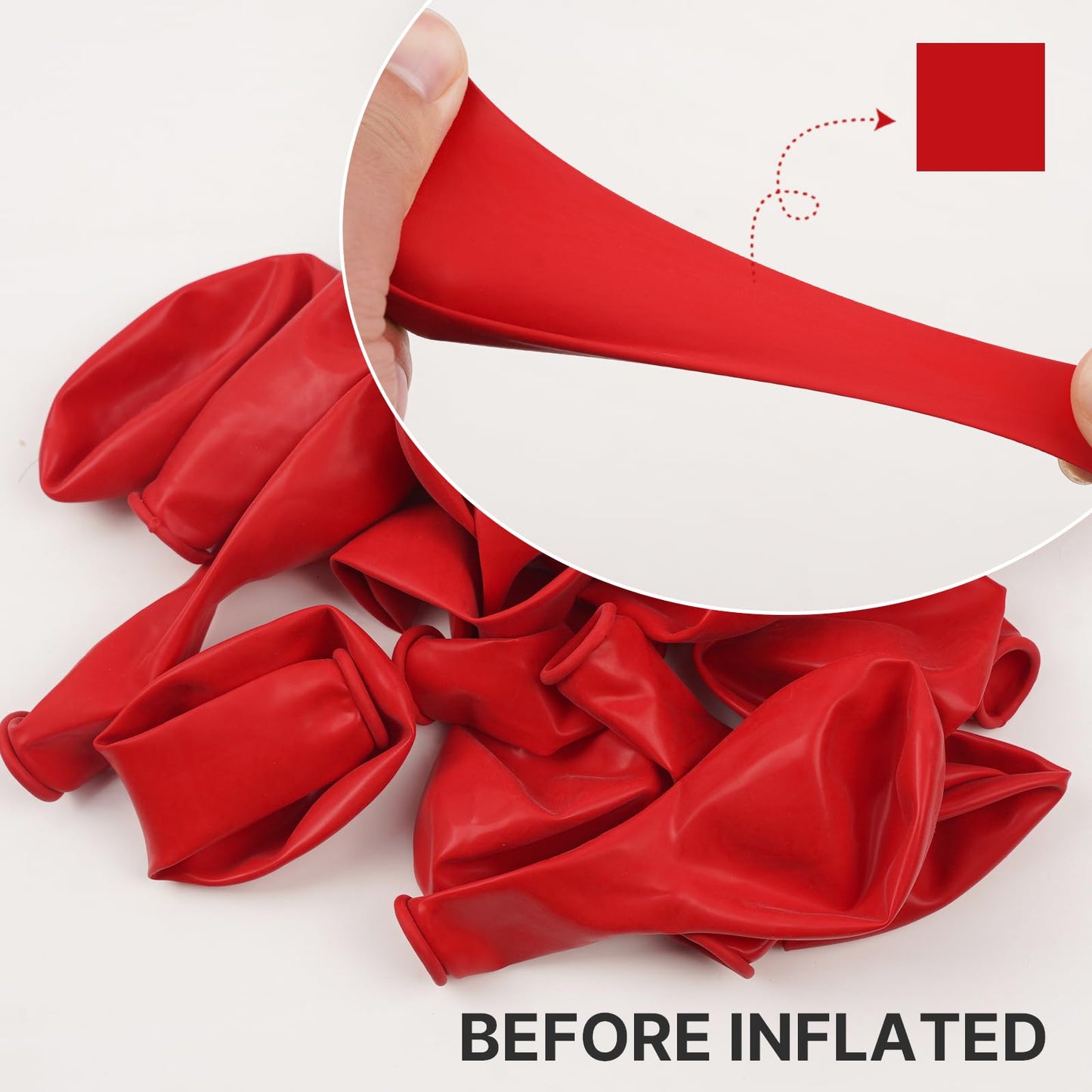 PartyWoo Red Balloons 120 Pcs – 18/12/10/5 Inch Balloon Arch Kit for Birthdays, Graduations & More