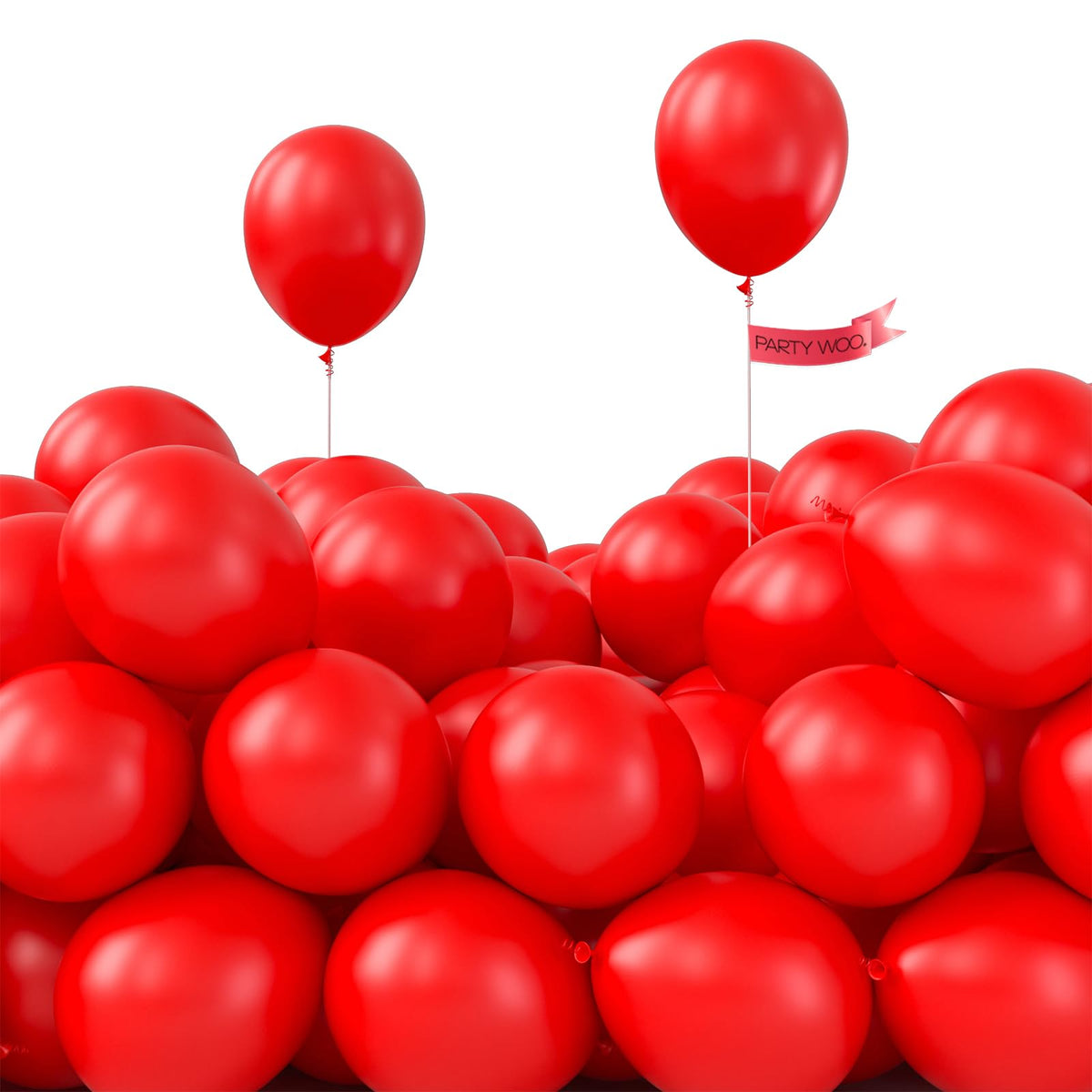 PartyWoo Red Balloons – 50 Pack, 5 Inch Matte Latex for Weddings, Parties & Celebrations | Red-Y57