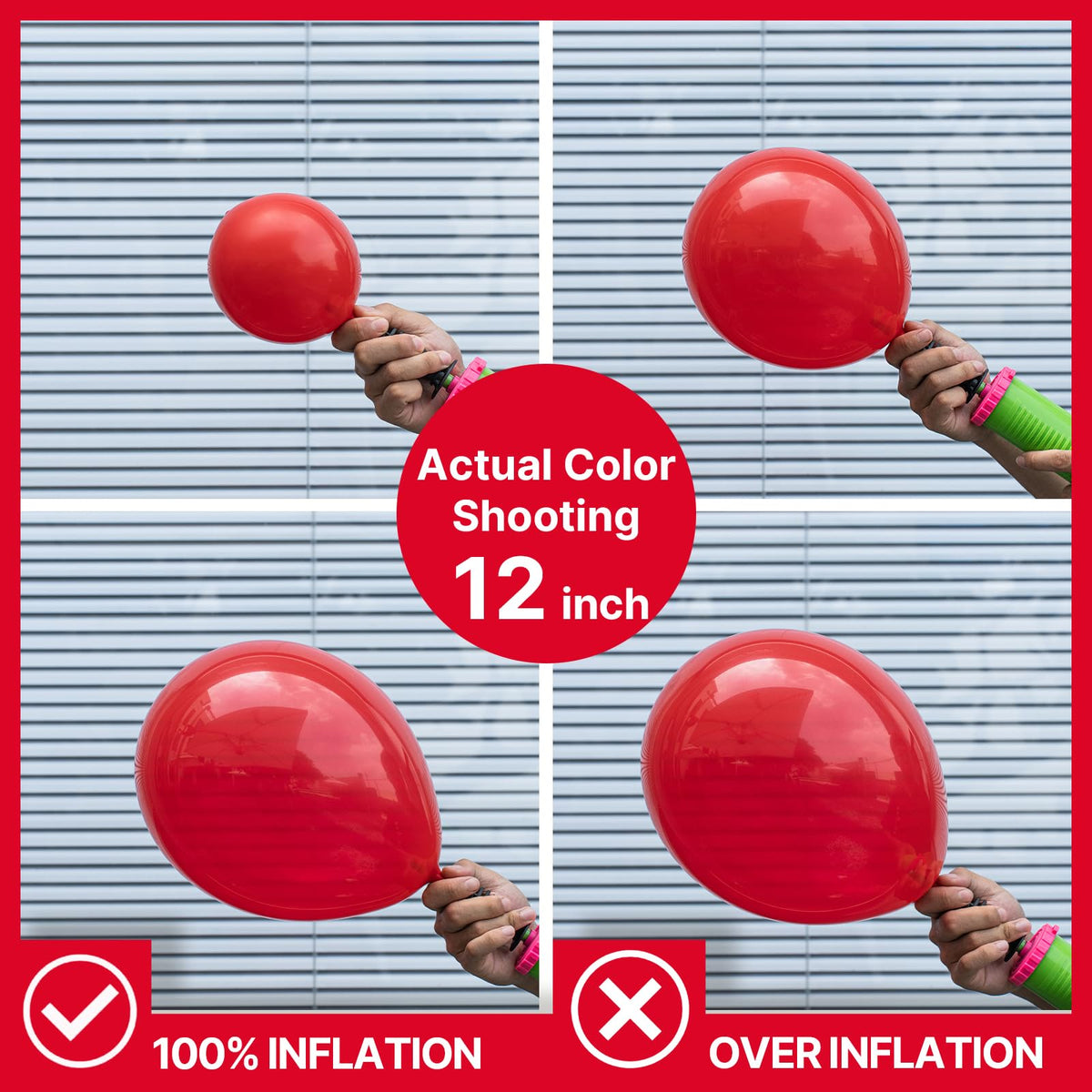 PartyWoo Red Balloons 50pcs 12in – Durable Latex for Birthdays, Graduations & More