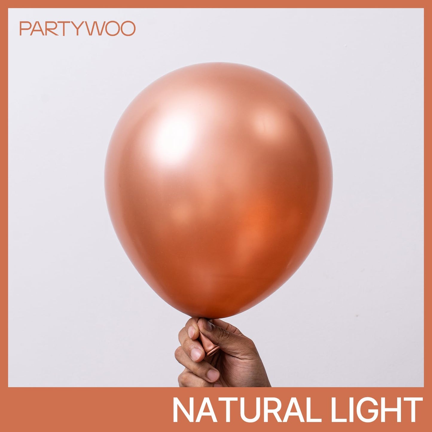 PartyWoo Rose Gold Balloons 140 pcs – 18/12/10/5 Inch Balloon Arch Kit