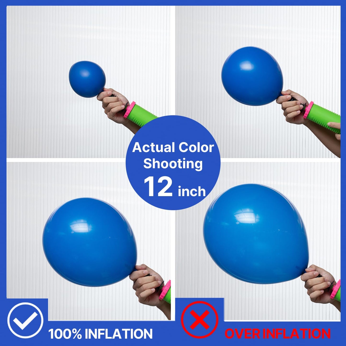 PartyWoo Royal Blue Balloons 120pcs – Multi-Size Arch Kit for Baby Shower, Graduation & Birthday Parties
