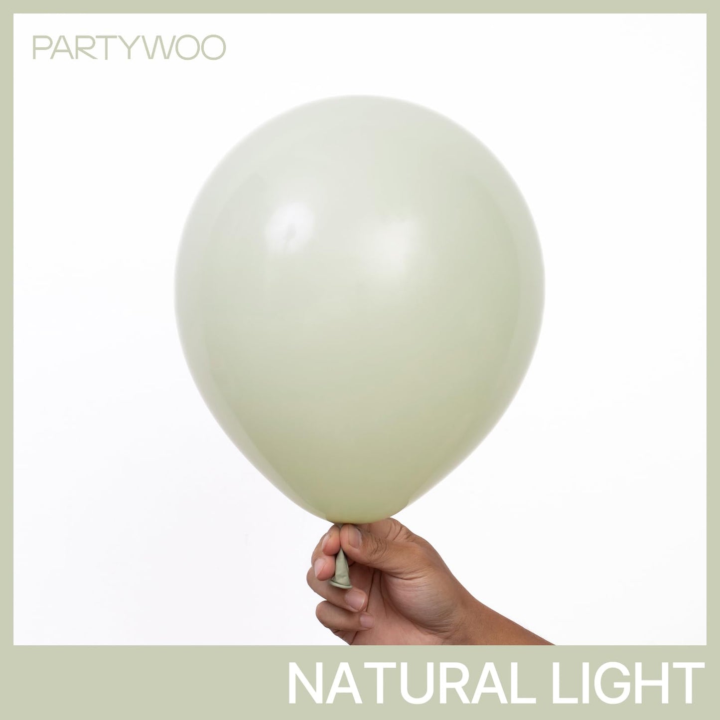 PartyWoo Sage Green Balloons 140pcs – 18/12/10/5in Latex Balloon Arch Kit for Weddings & Parties