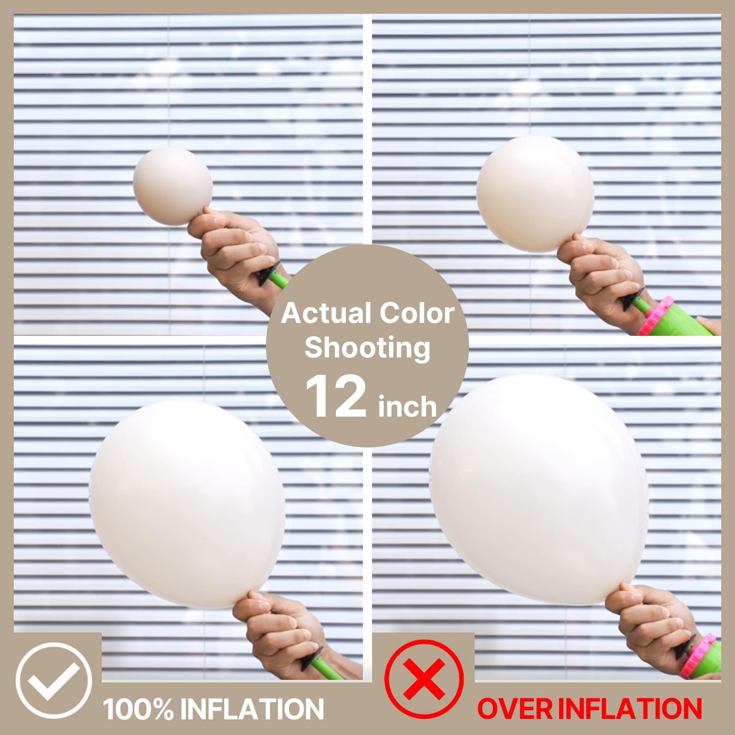 PartyWoo Neutral Balloon Arch Kit – 140pc Boho Ivory, White, Sand, Gold Confetti Balloons for Weddings & Parties