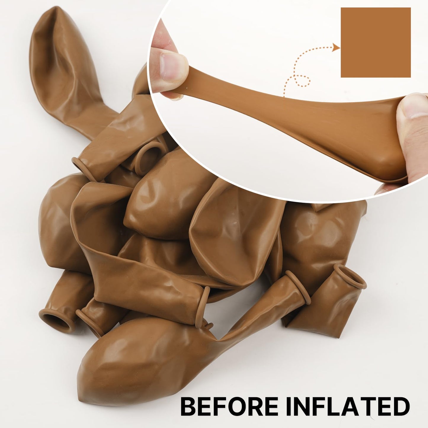 PartyWoo Tan Balloons 140 Pcs Boho Neutral Latex Arch Kit – 18/12/10/5 Inch for Birthday, Safari & Baby Shower